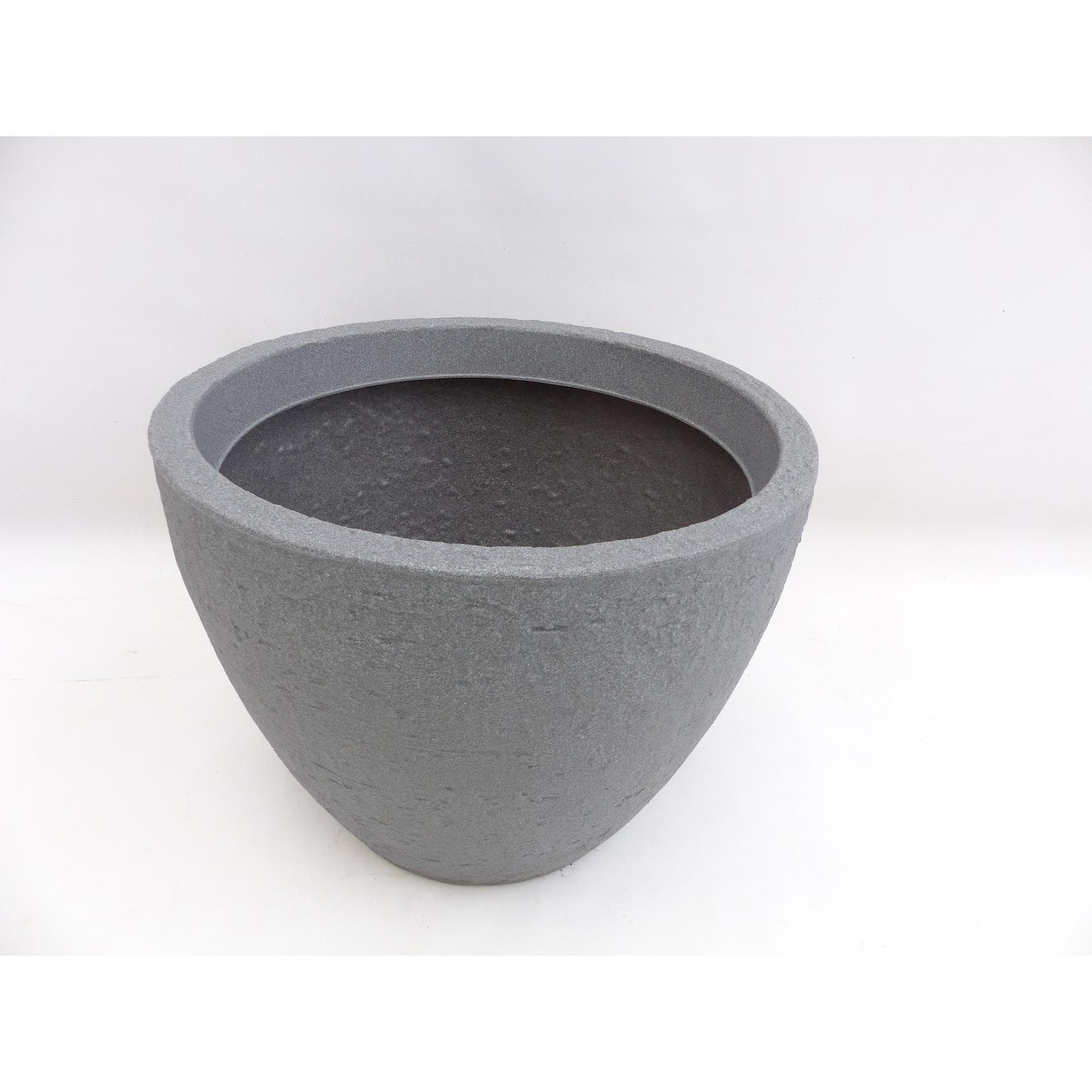 Pflanzkübel Betonoptik Rund 48 cm Grau Pflanztopf Blumentopf Kübel XXL Groß