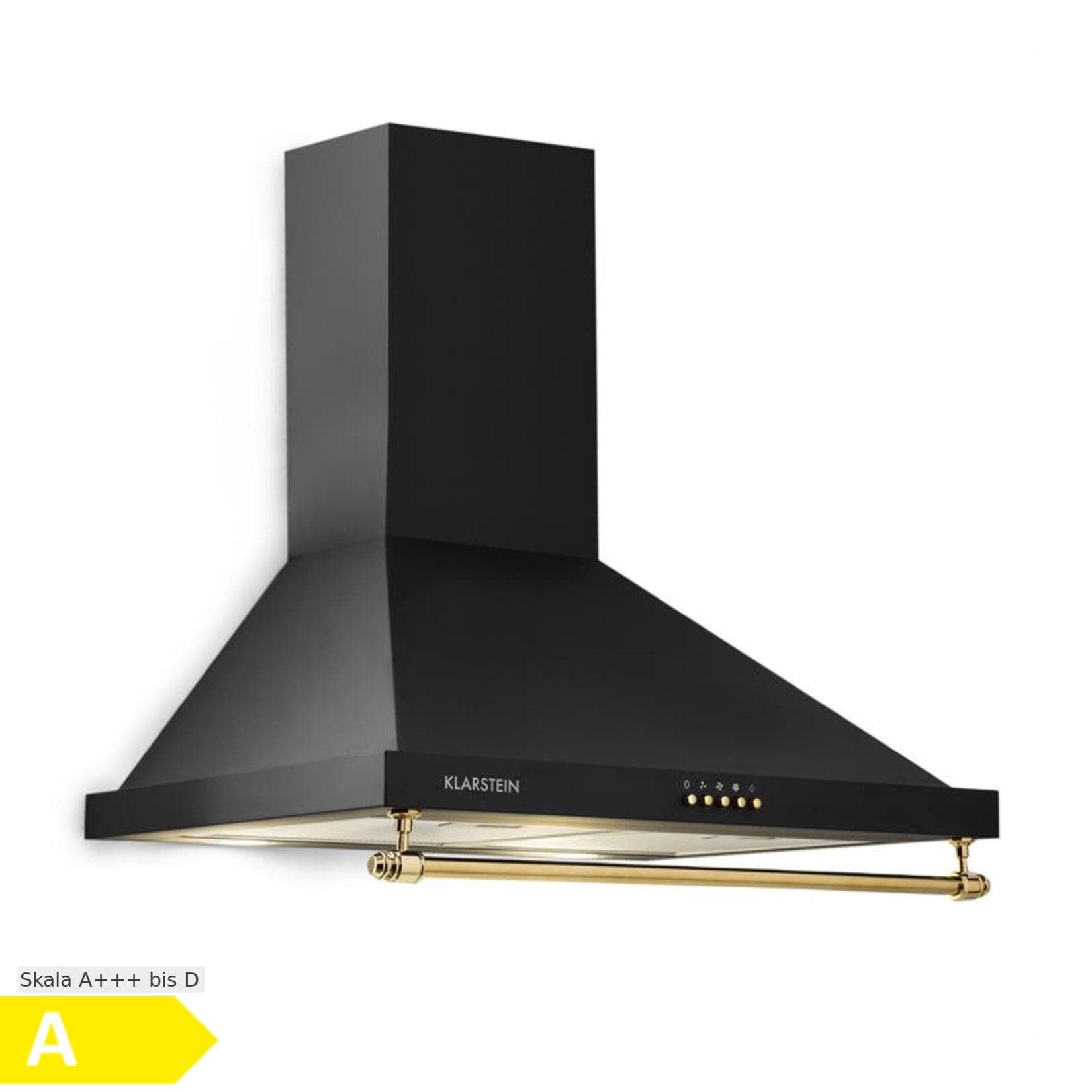 Klarstein Montblanc Dunstabzugshaube 60 cm Schwarz 610m³/h 165W LED