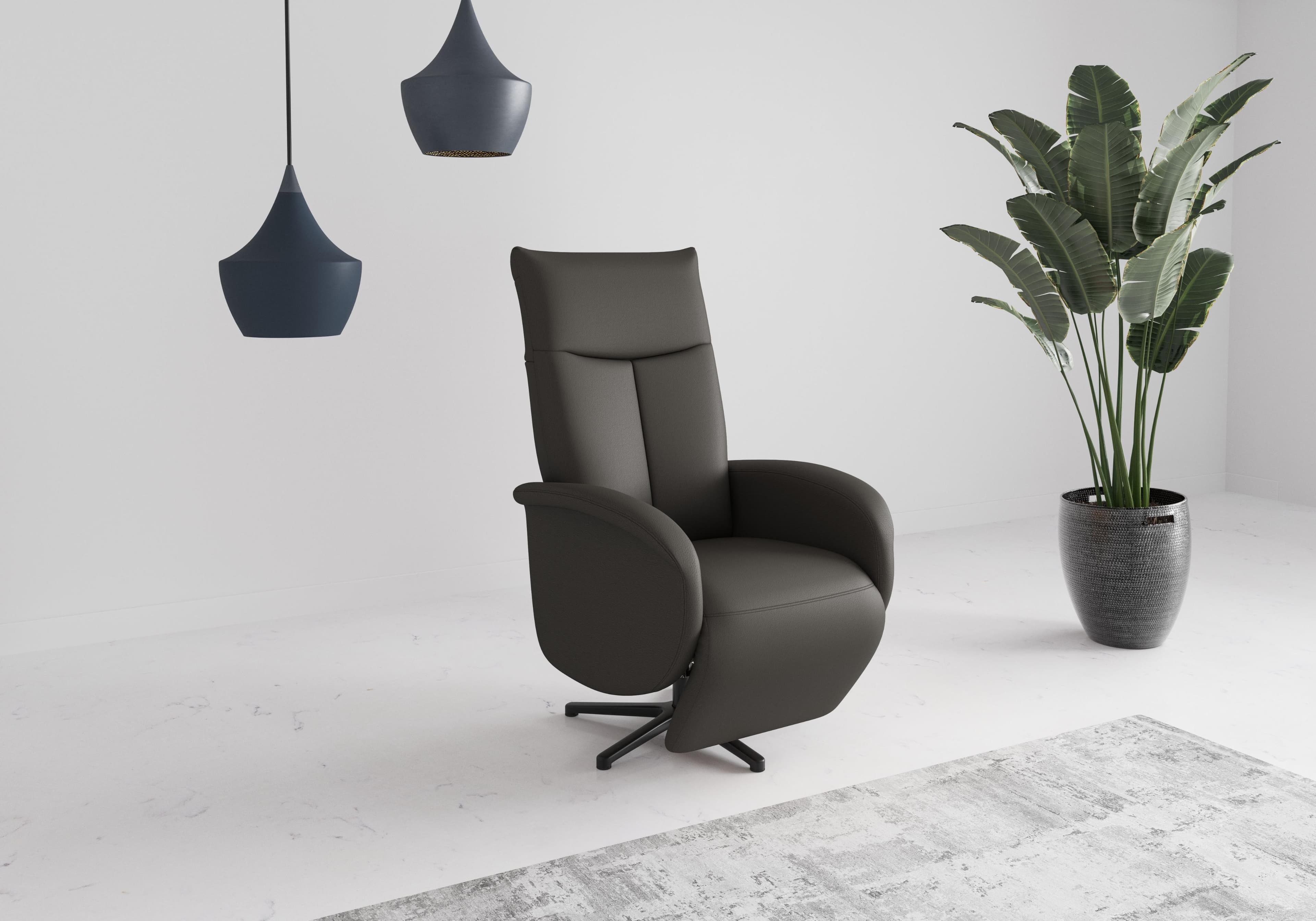 Moderner TV-Sessel in anthrazit