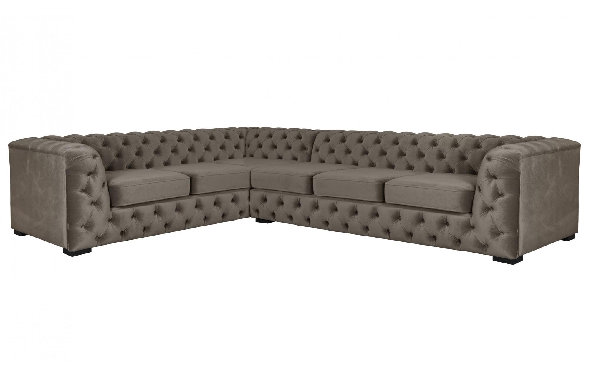 Chesterfield-Sofa Braun - Hochwertiges Landhaus-Sofa