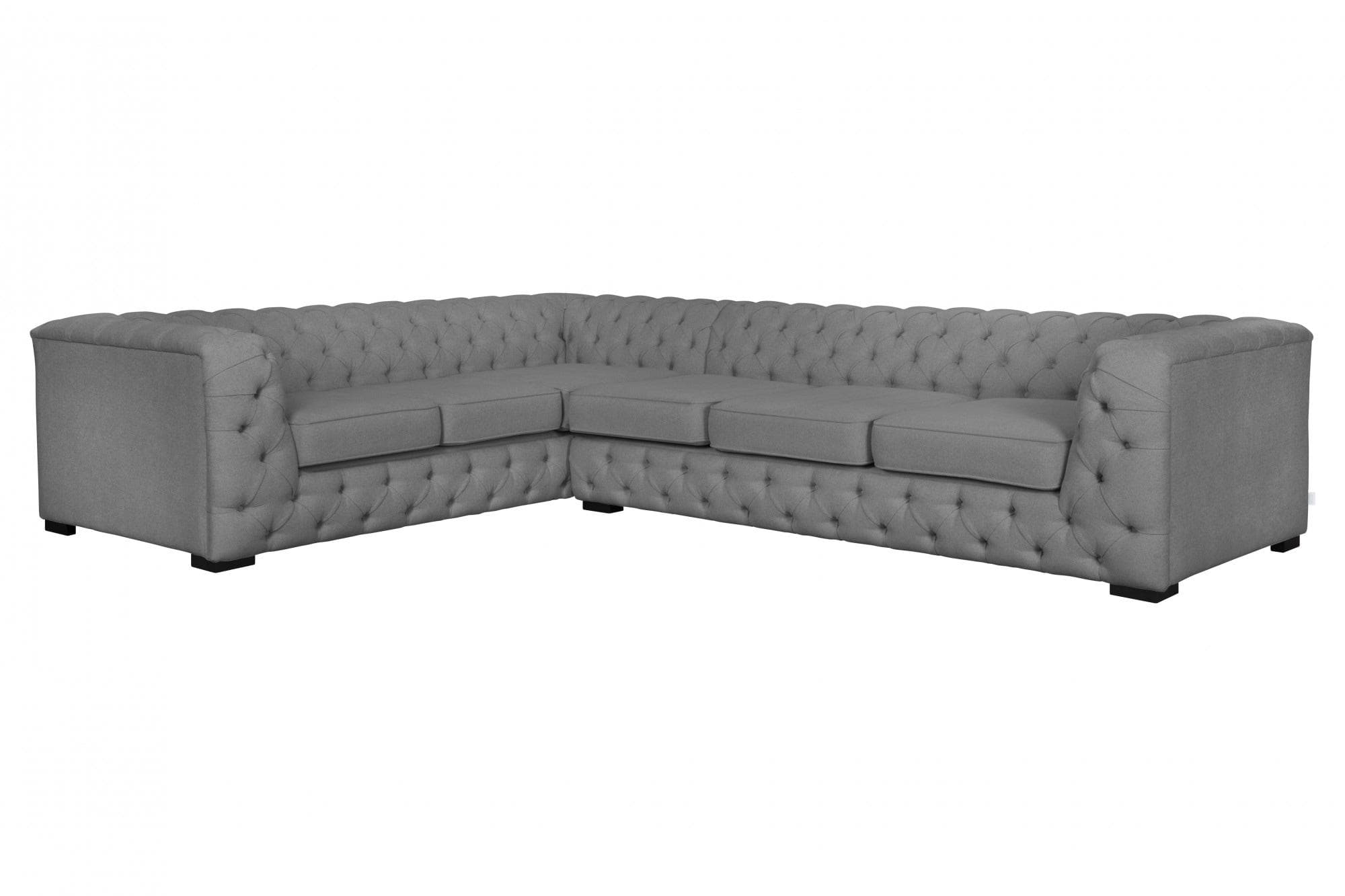 Chesterfield-Sofa in Landhausstil, grau und anthrazit