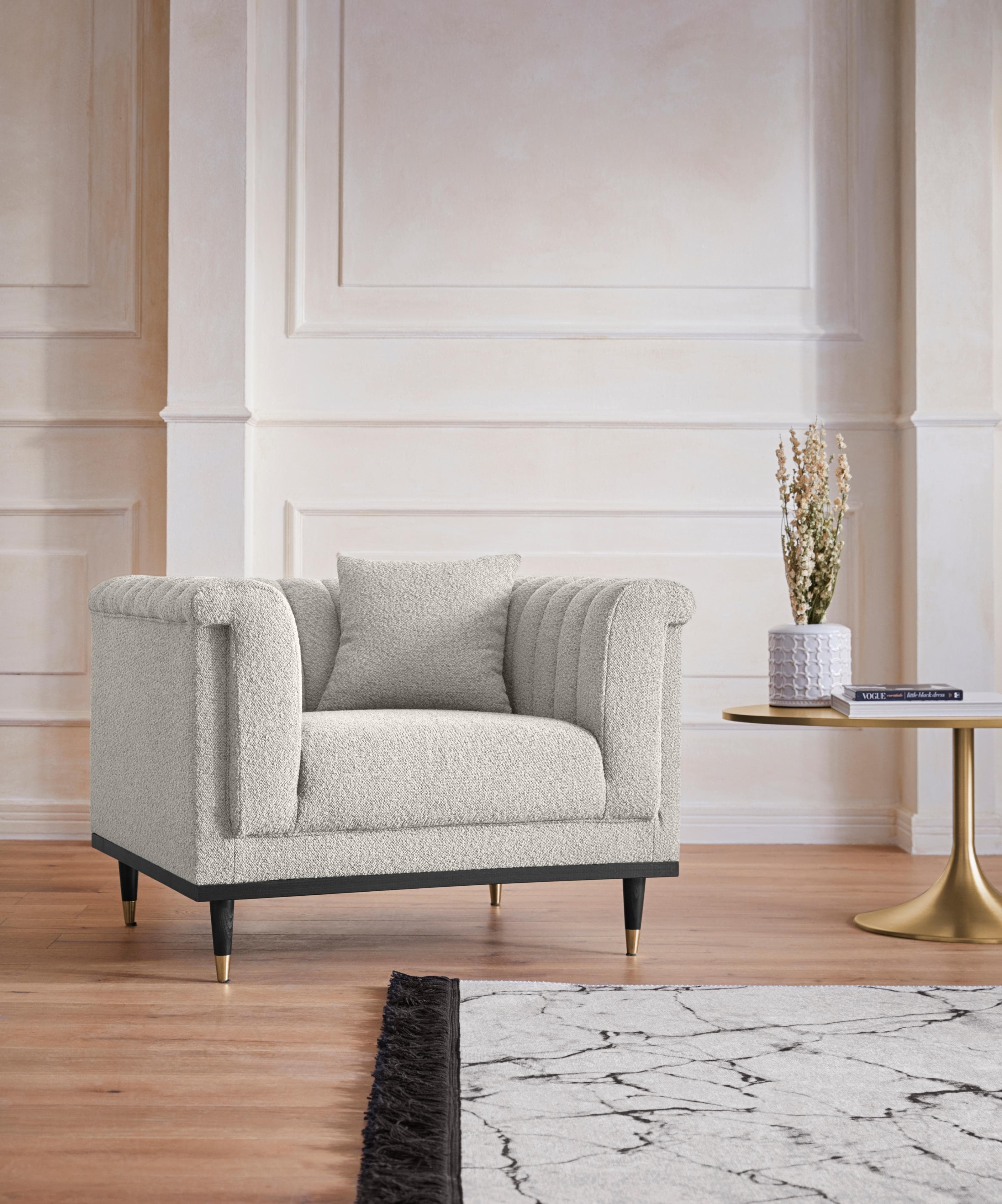 Home Affaire Cocktailsessel Chamby New Beige Bouclé