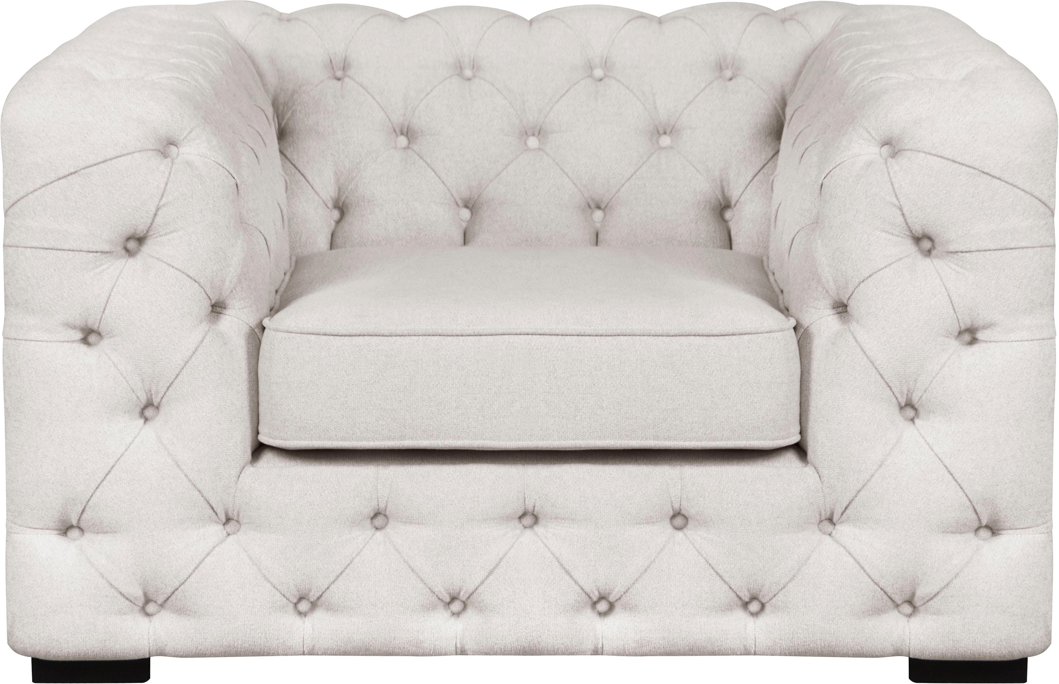 Home Affaire Chesterfield Sessel Kalina Creme Polyester