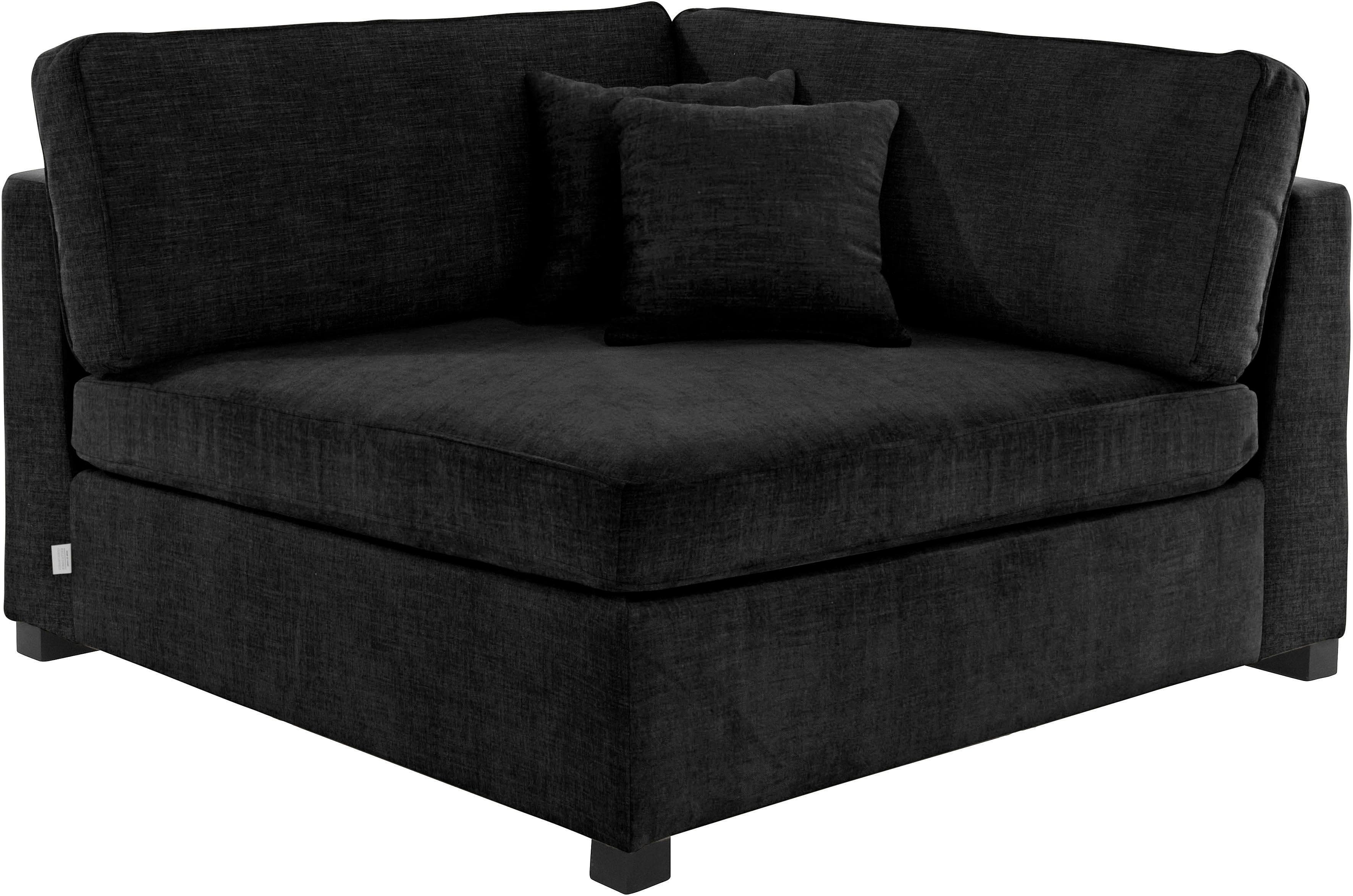 Home Affaire Skara XXL Eckelement Sofa Anthrazit Samtvelours