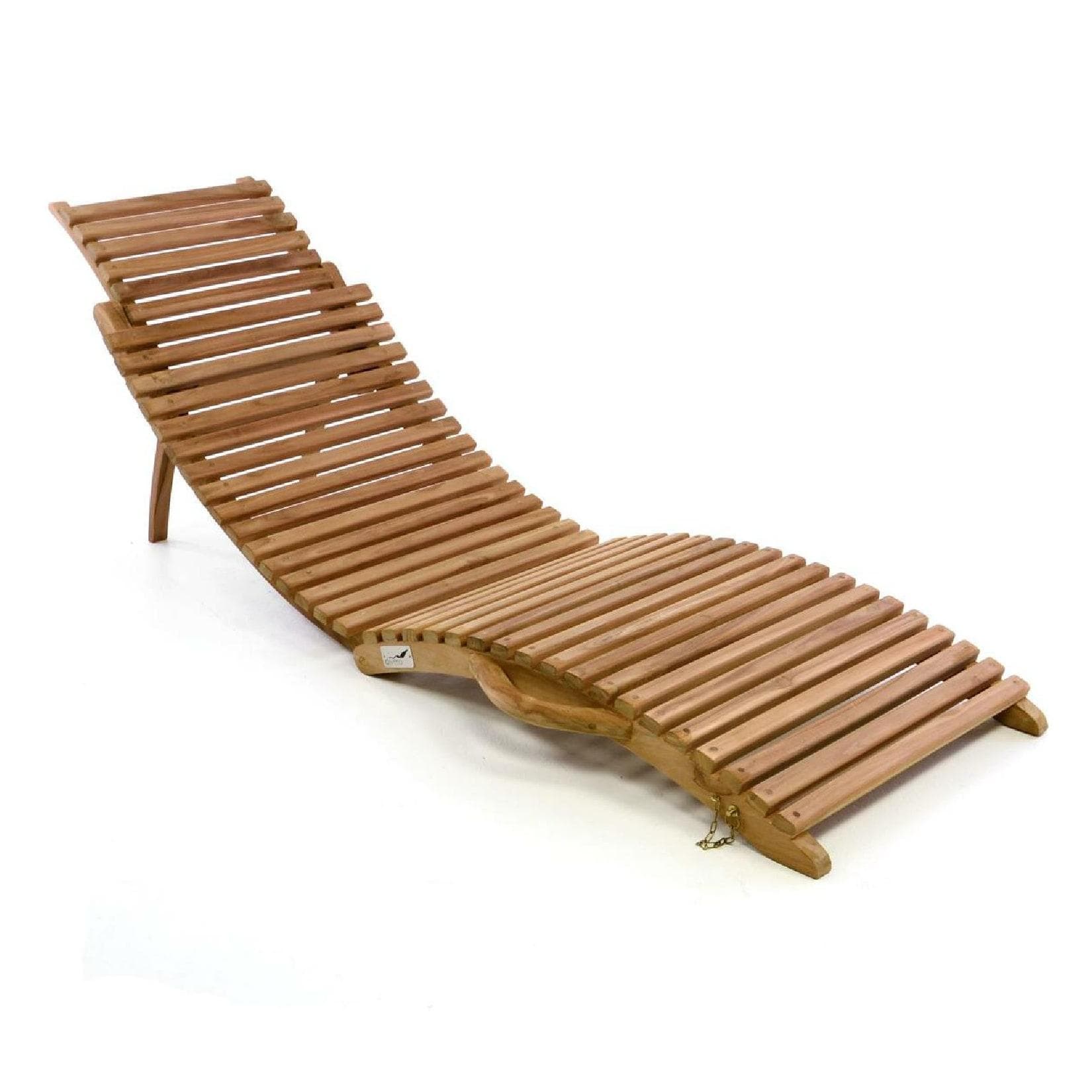 VCM Teakholz Gartenliege Klappbar für Strand & Pool