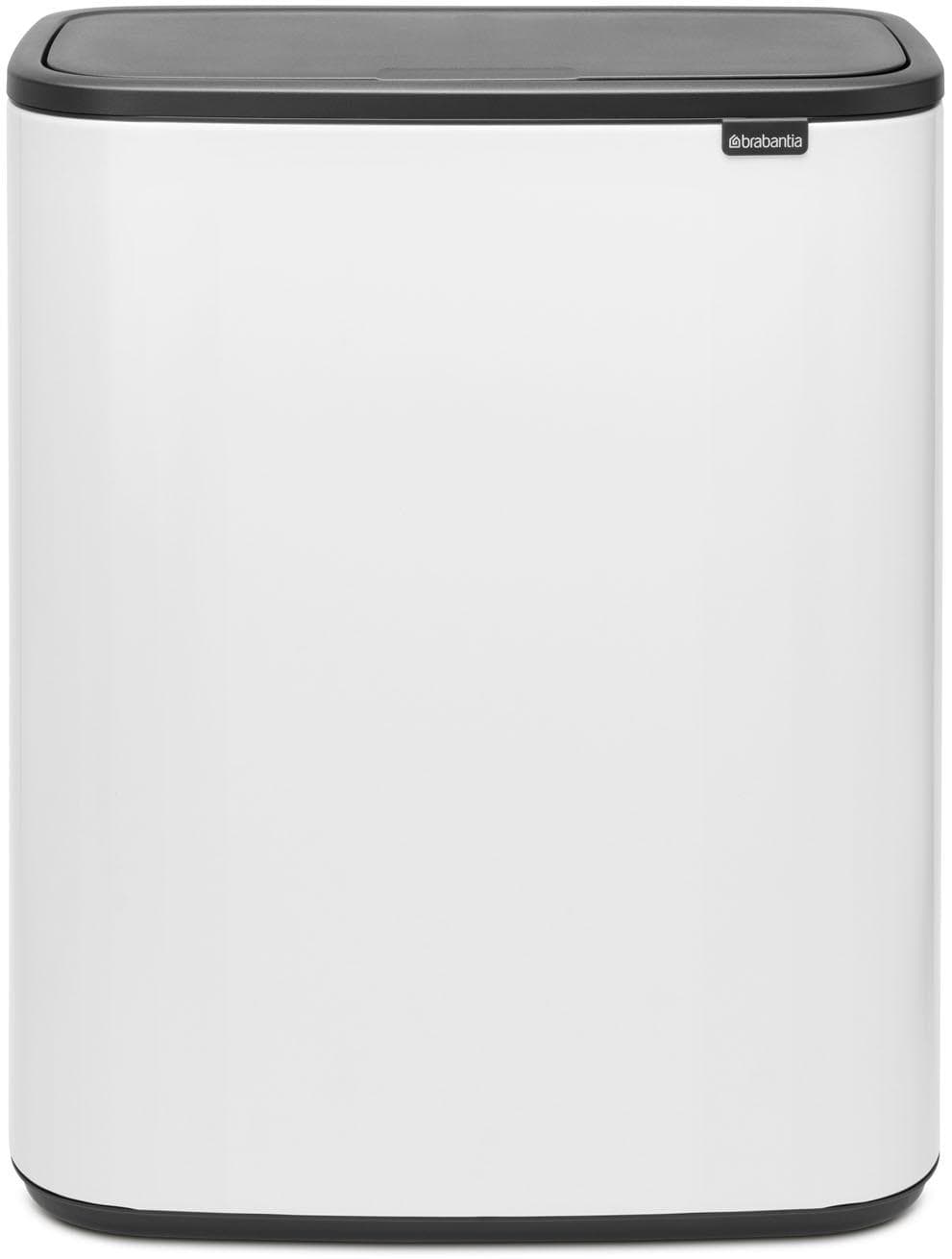 Brabantia Bo Touch Bin 60L Mülleimer Weiß Soft-Touch-Öffnungssystem