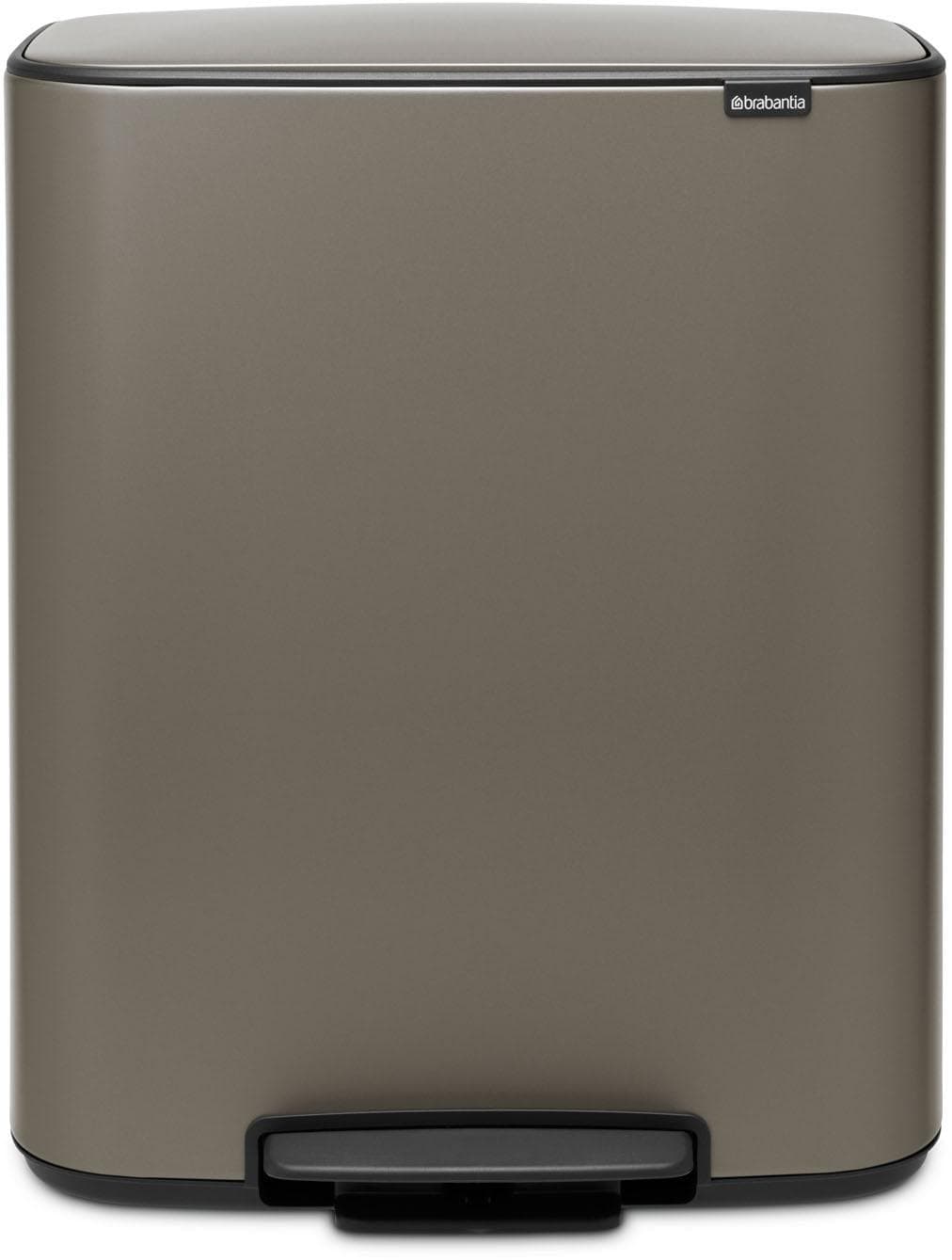 Brabantia Bo Treteimer 60L Silber Kunststoff Metall