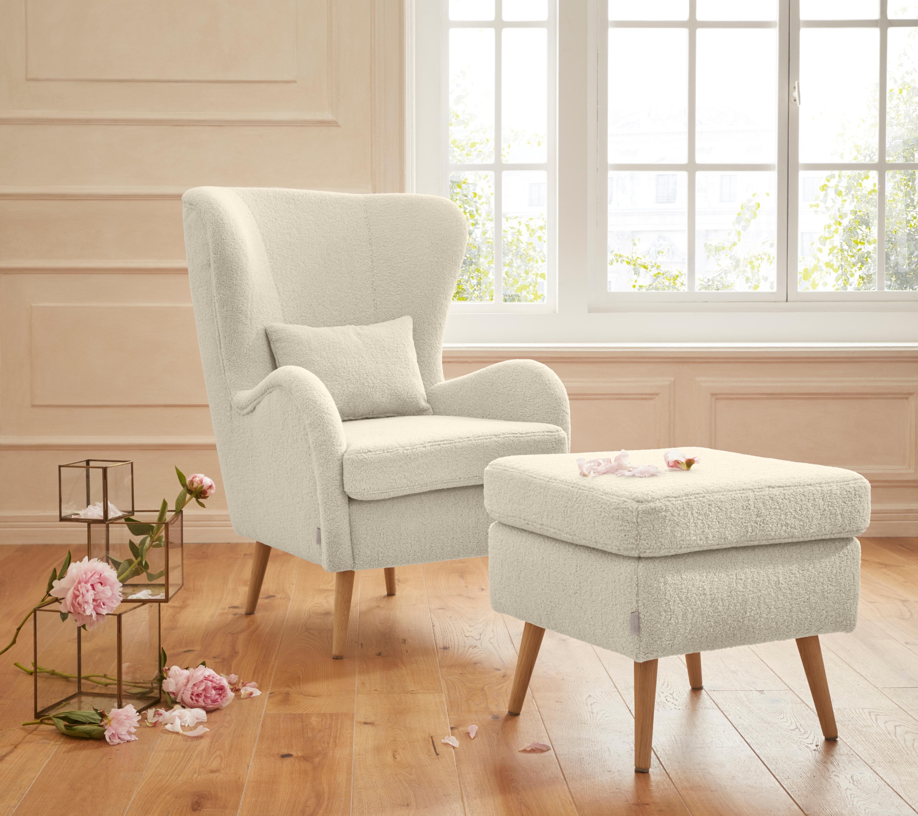 Home Affaire Sessel Salla Creme Fellimitat Ohrensessel