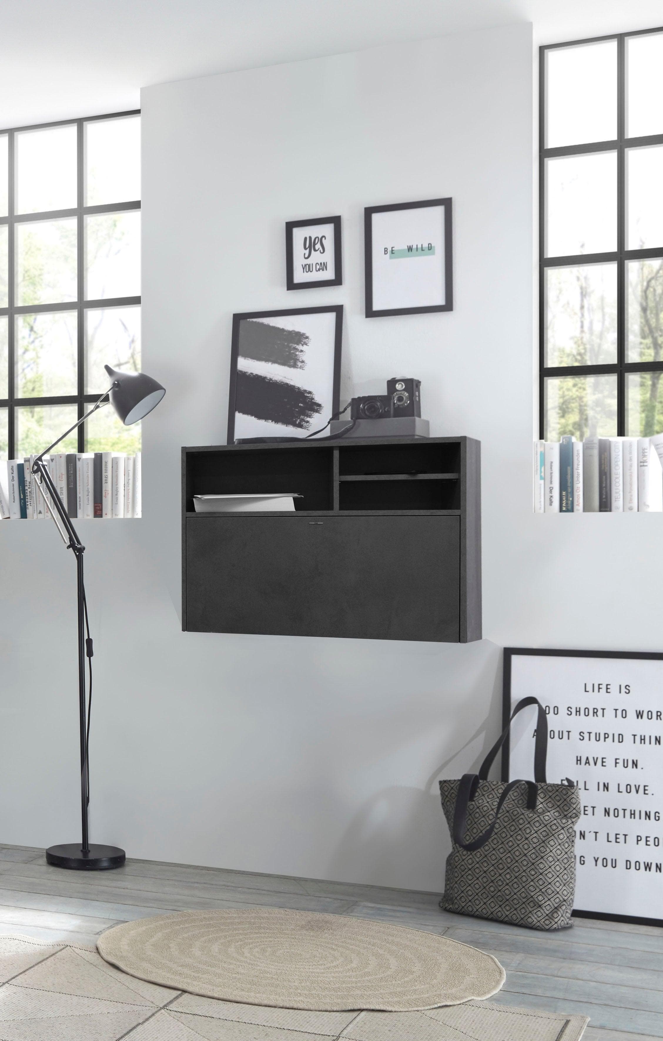 Mäusbacher Wandsekretär Big System Office Grau Klappbar