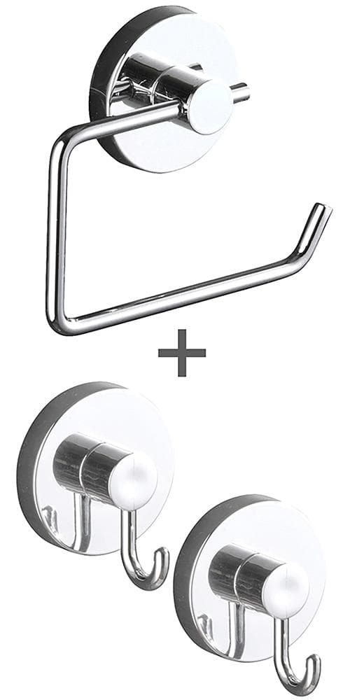 WENKO Toilettenpapierhalter Milazzo Vacuum-Loc® - Bohrfrei Montage