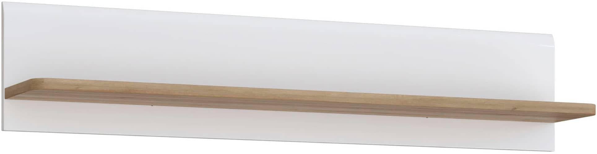 FORTE Wandboard Attention Wandregal Rivera Eiche Weiß Glanz