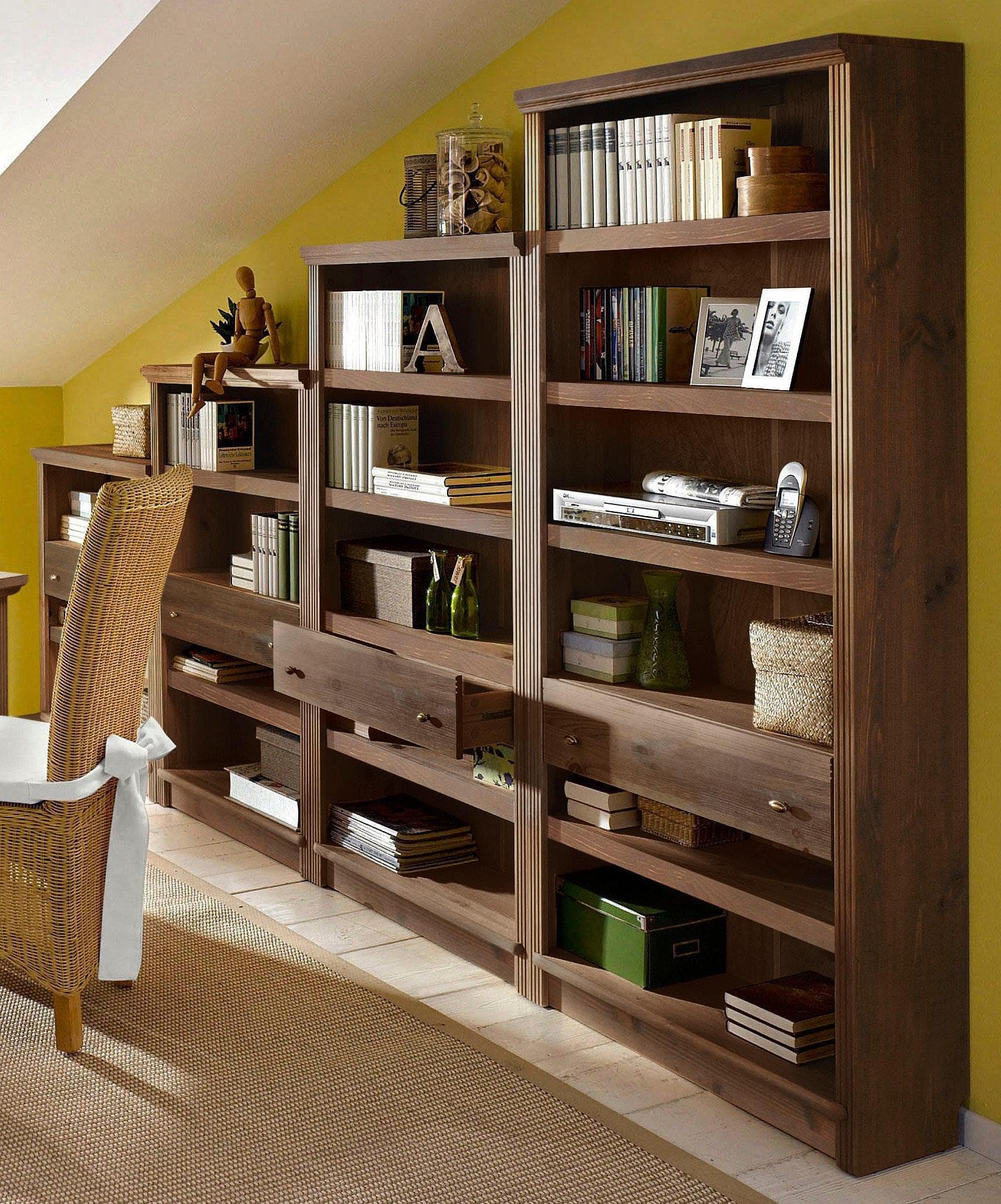 Massiver Kiefer SchubladenOrganizer