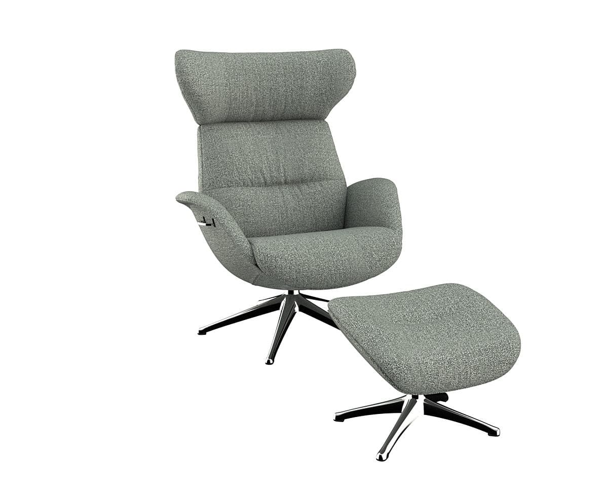 Flexlux Relaxsessel More Skandi Blau Drehbar