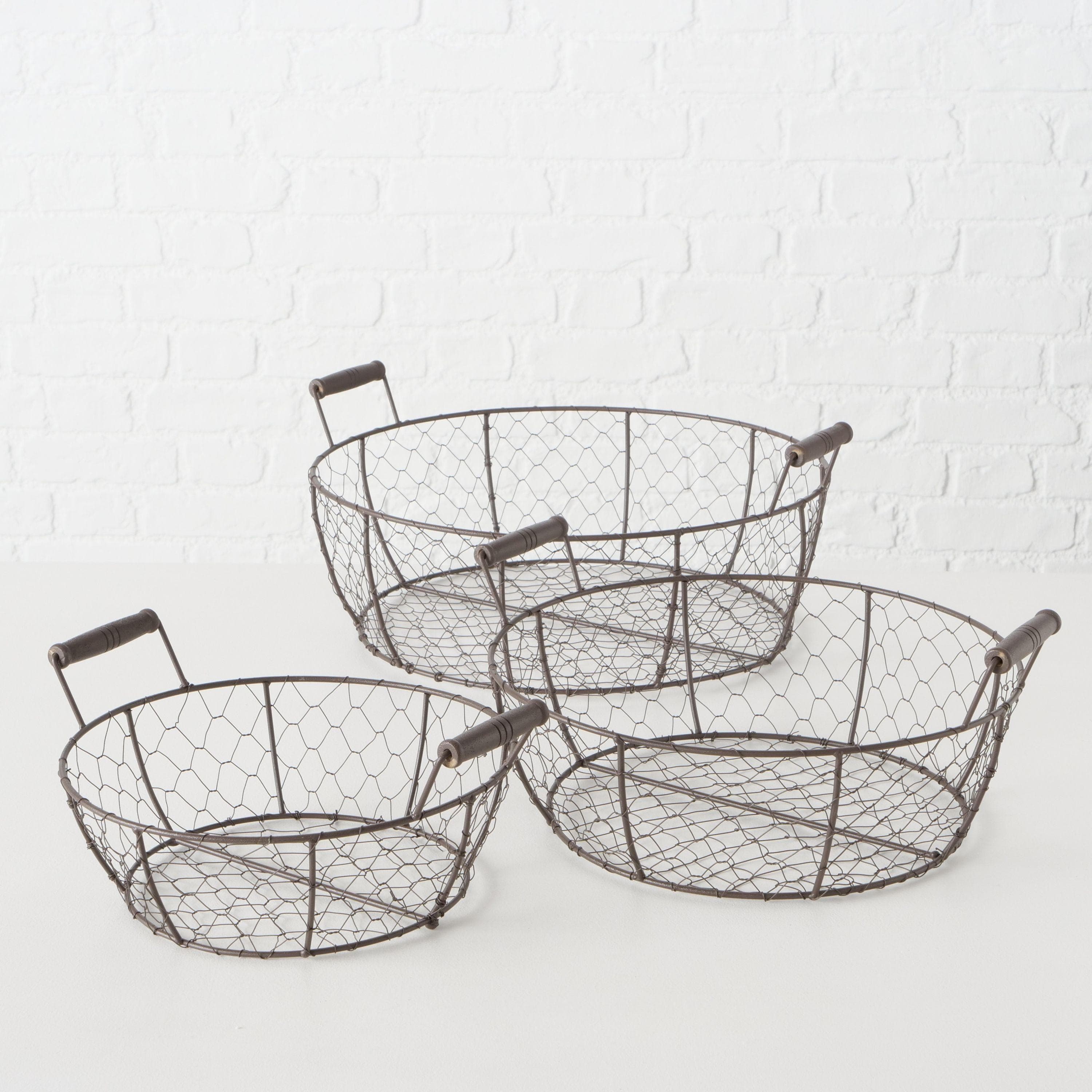 Korb WIRE Eisen Braun Dekoration