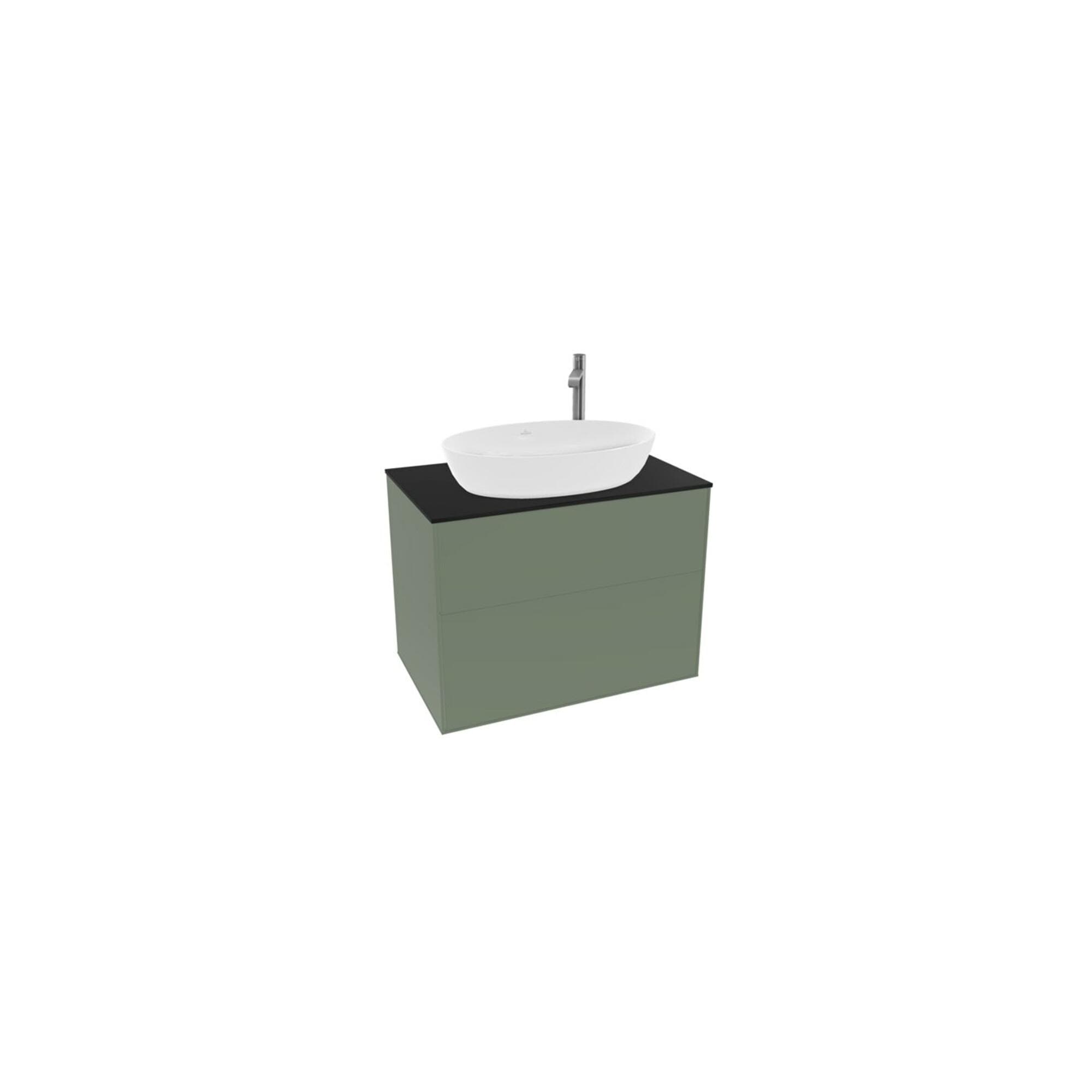 Villeroy und Boch Finion Waschtischunterschrank 80x60,3cm Emotion Black Matt Olive Matt Lacquer