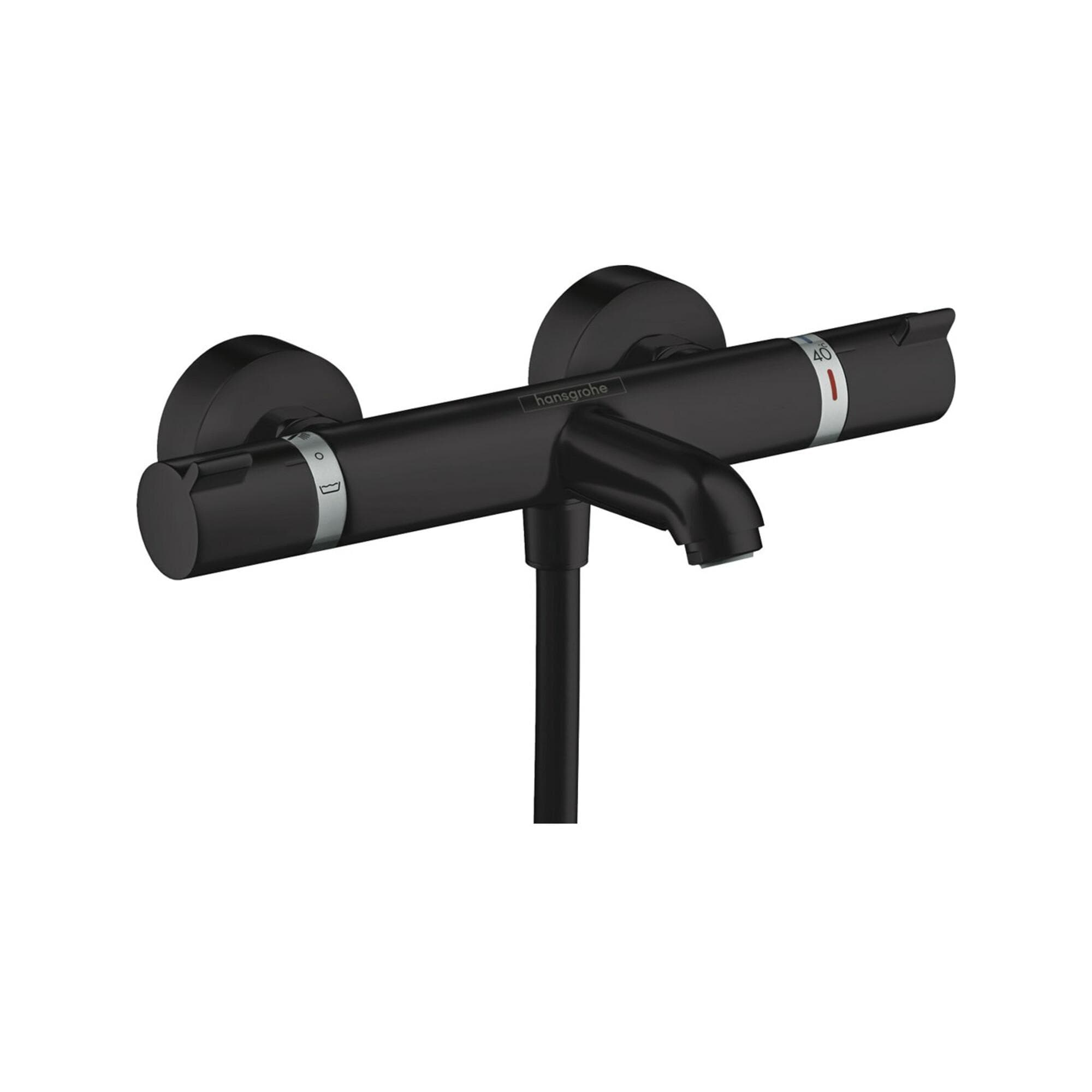 Hansgrohe Thermostat Ecostat Comfort Wanne Aufputz DN15 Mattschwarz