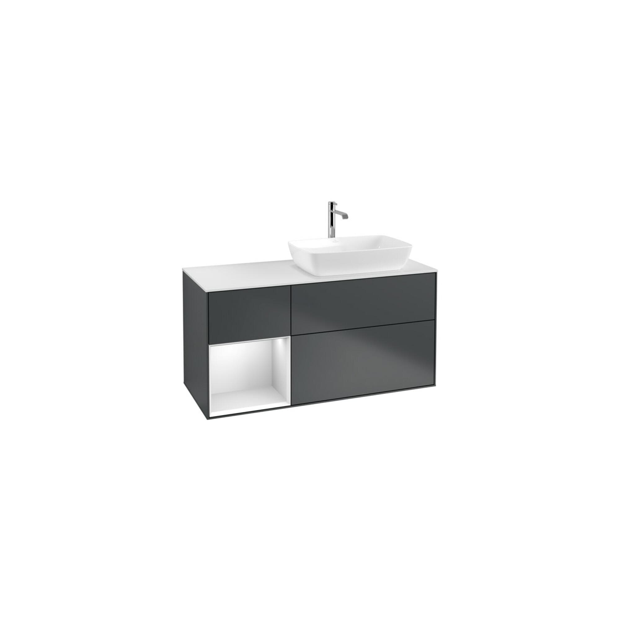 Villeroy und Boch Finion Waschtischunterschrank 120cm White Matt Midnight Blue Matt Lackier