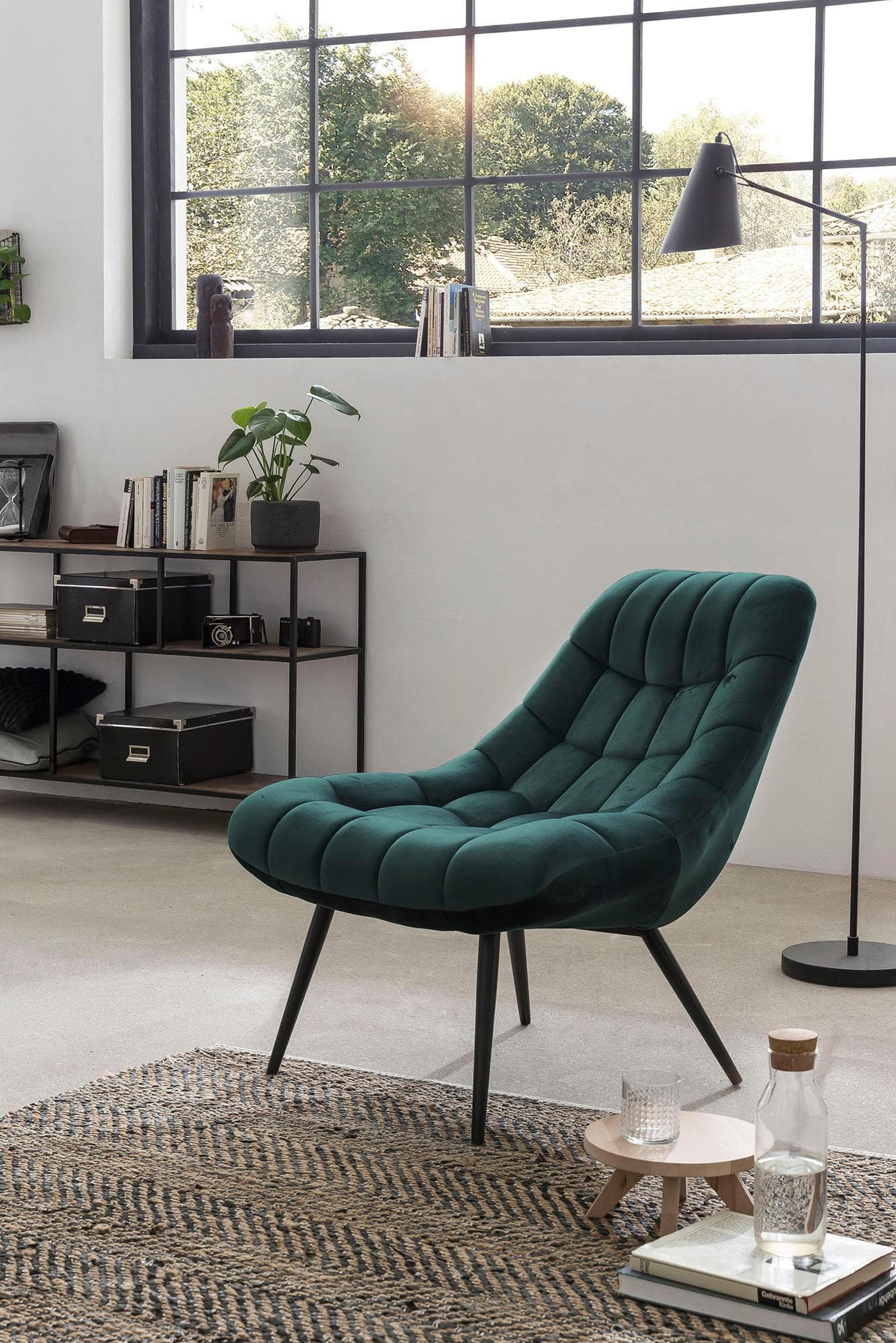 Salesfever Relaxsessel Toulon Grün/Schwarz XXL-Steppung