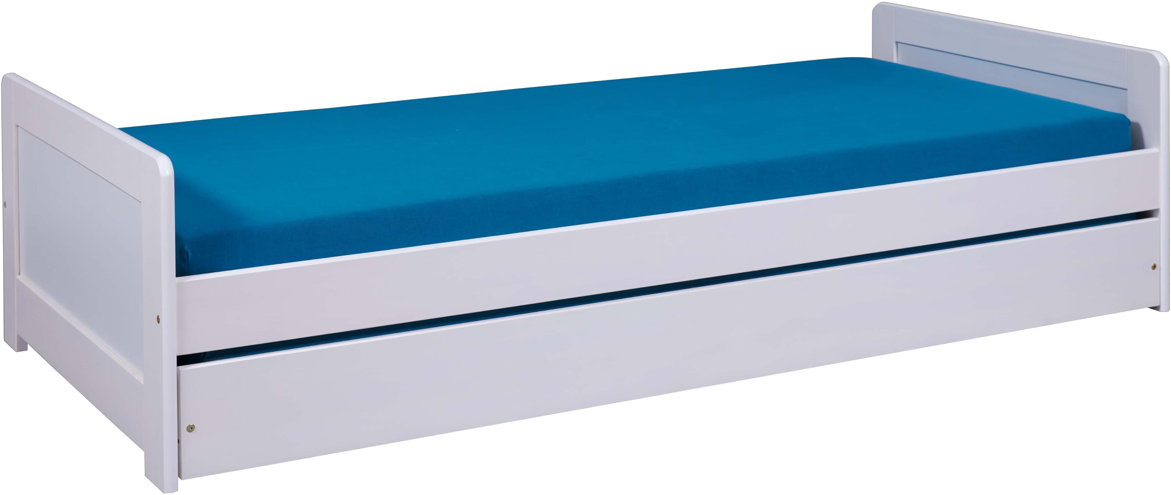 Ausziehbares Funktionsbett mit Schlafmöglichkeit für Gäste (weiß)