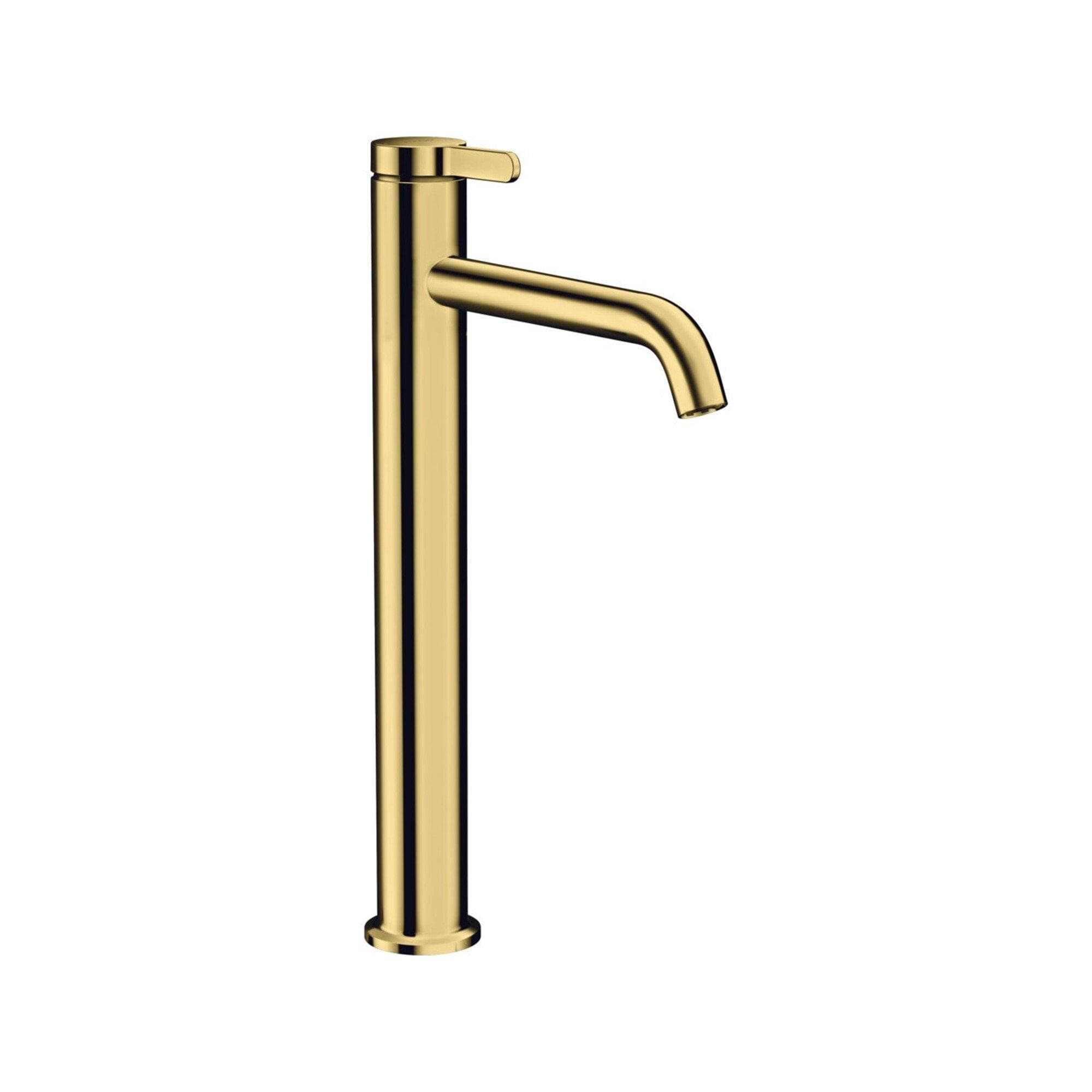 Hansgrohe Axor One Waschtischarmatur 48002990 Ausladung 180mm, unverschließbare Ablaufgarnitur, polished gold optic