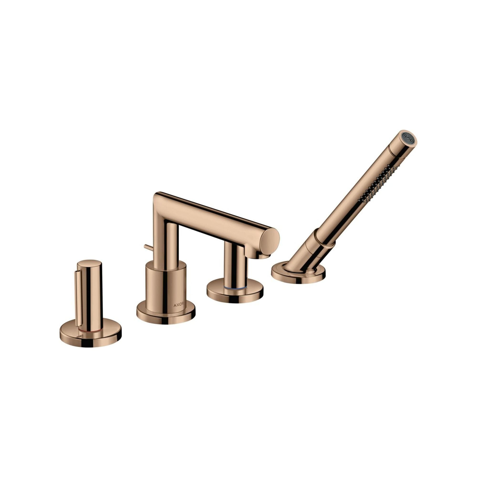 Hansgrohe Axor Uno 4-Loch-Wannenrandarmatur Polished Red Gold