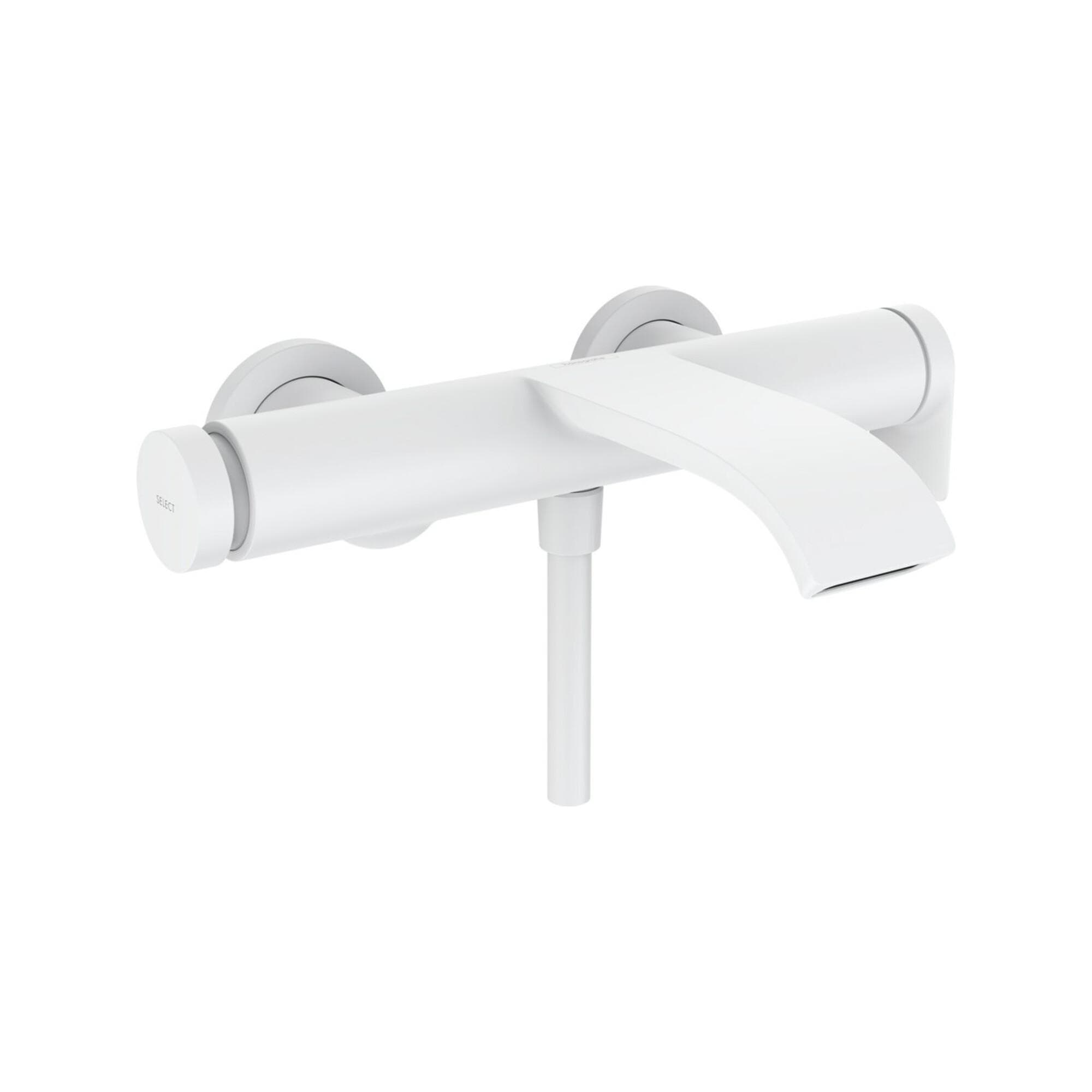 Hansgrohe Vivenis Einhebel-Wannenarmatur 75420700 Aufputz, Ausladung 216mm, weiß matt