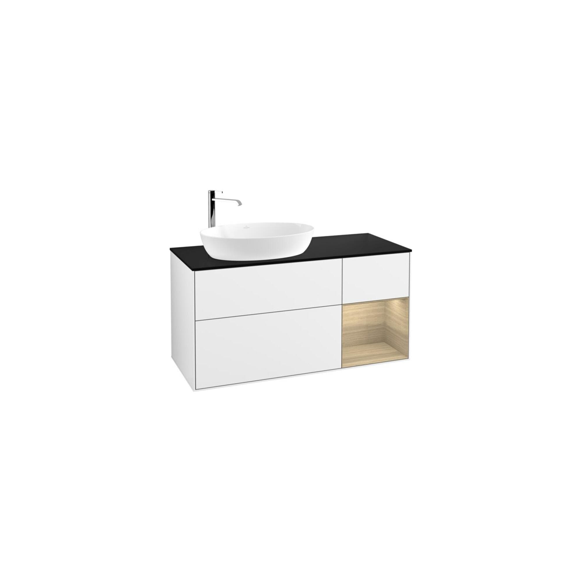Villeroy und Boch Finion Waschtischunterschrank 120cm Eichenfurnier LED-Beleuchtung