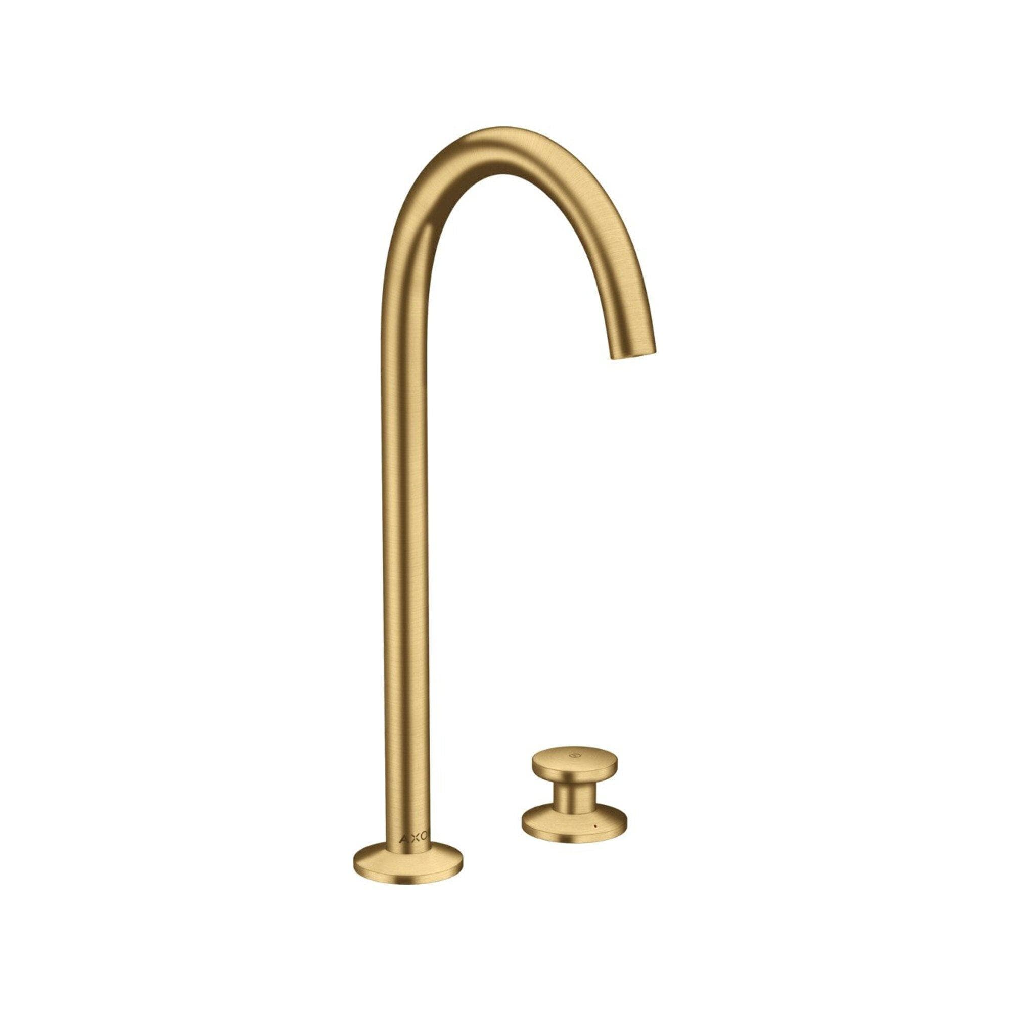 hansgrohe Axor One 2-Loch-Waschtisch-Armatur 48060250 Ausladung 165mm, mit Push-Open-Ablaufgarnitur, gold