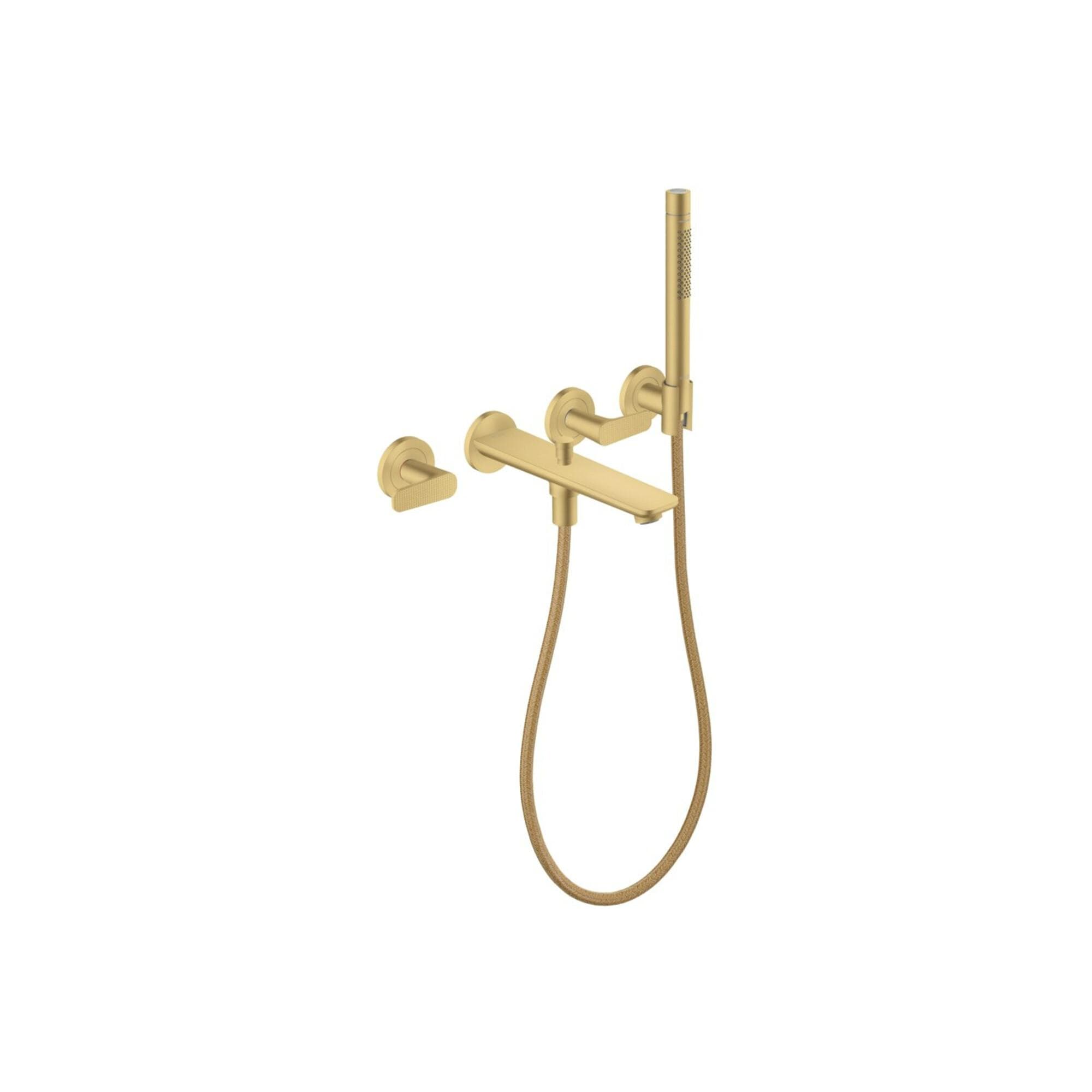 Hansgrohe 3-Loch Fertigset Wannenarmatur Brushed Gold Optic