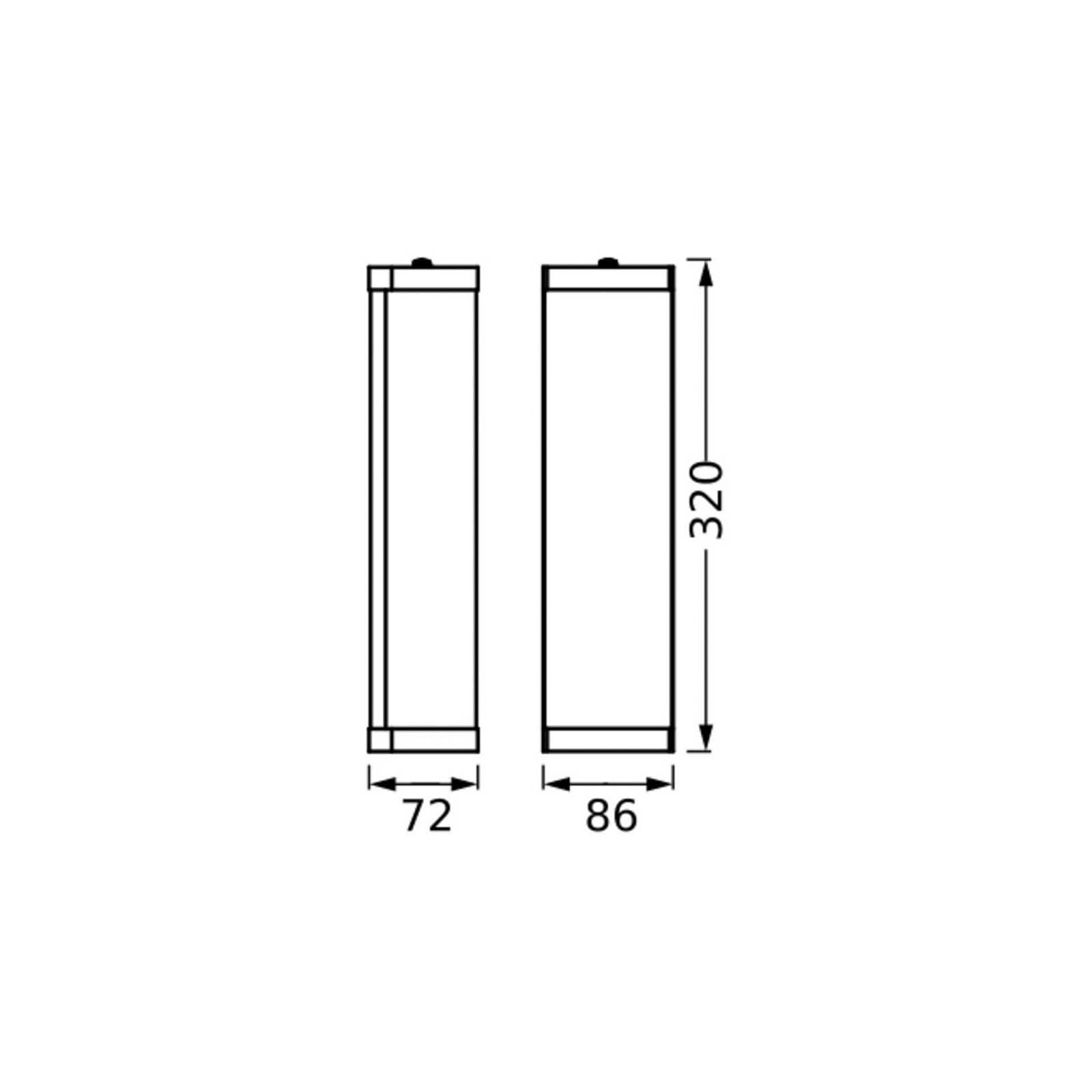 OSRAM Wandlampe BATHROOM Schwarz IP44