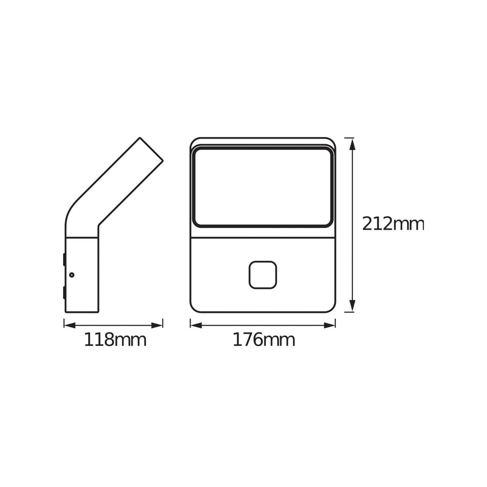 OSRAM LED-Sensor-Außenwandlampe ENDURA STYLE WIDE Dunkelgrau