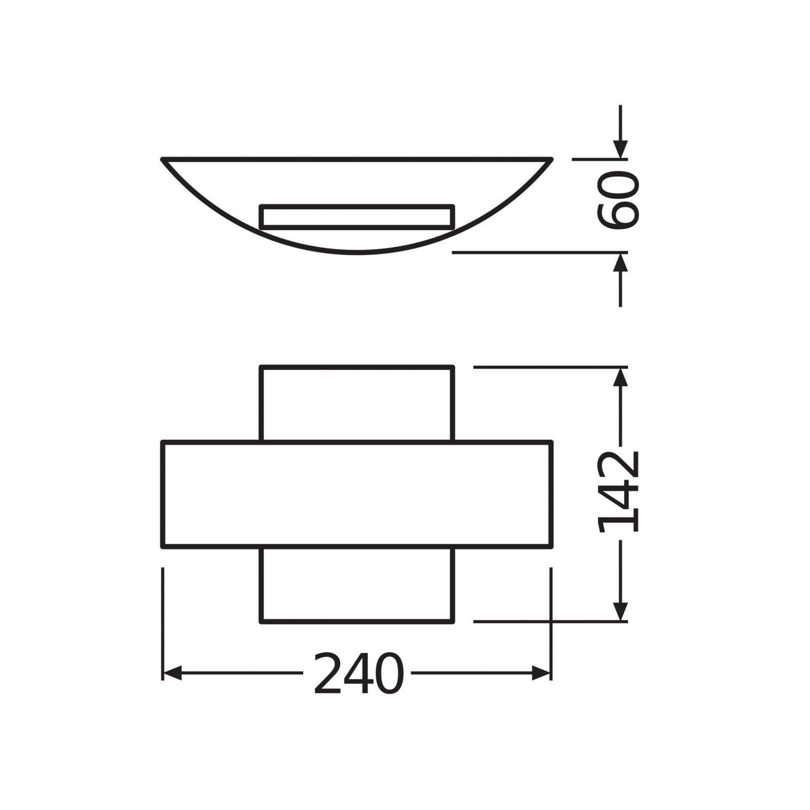 OSRAM LED-Außenwandlampe ENDURA STYLE SHIELD Dunkelgrau IP44