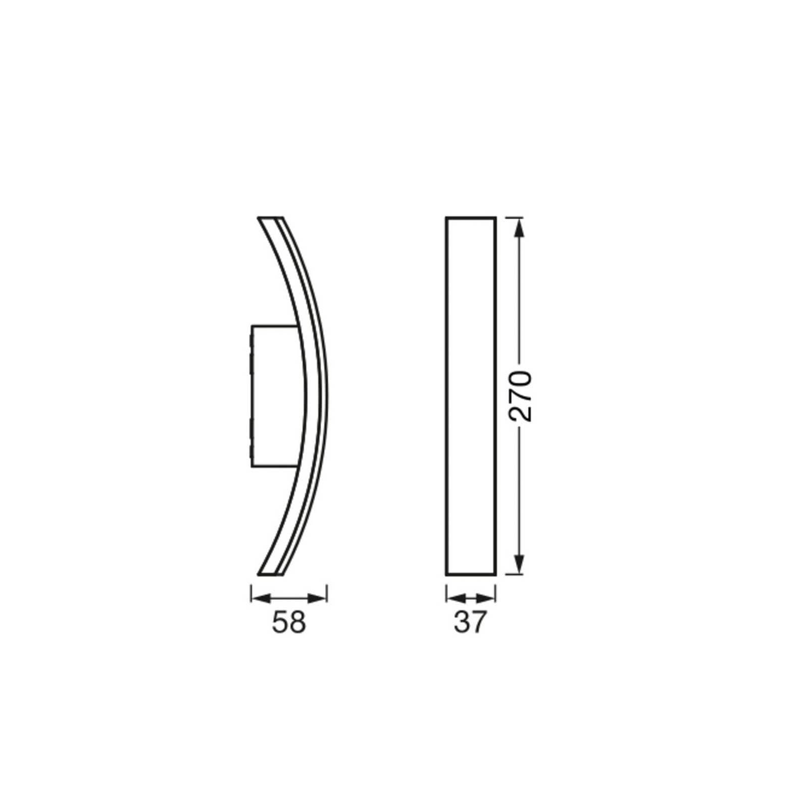 OSRAM LED-Außenwandlampe ENDURA STYLE BOW Dunkelgrau