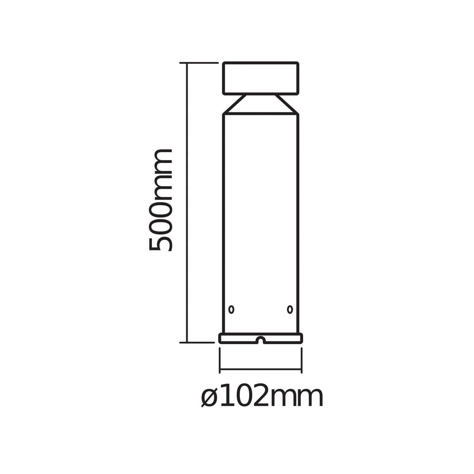 OSRAM LED-Sockellampe ENDURA STYLE CYLINDER Edelstahl 50 cm