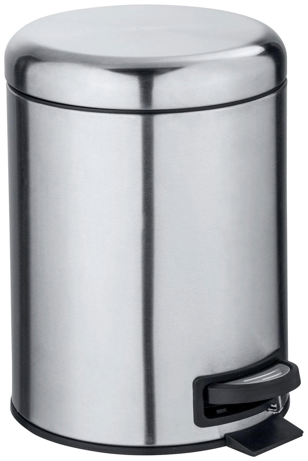 WENKO Leman Kosmetikeimer 5,0 l Silber Matt Klappdeckel