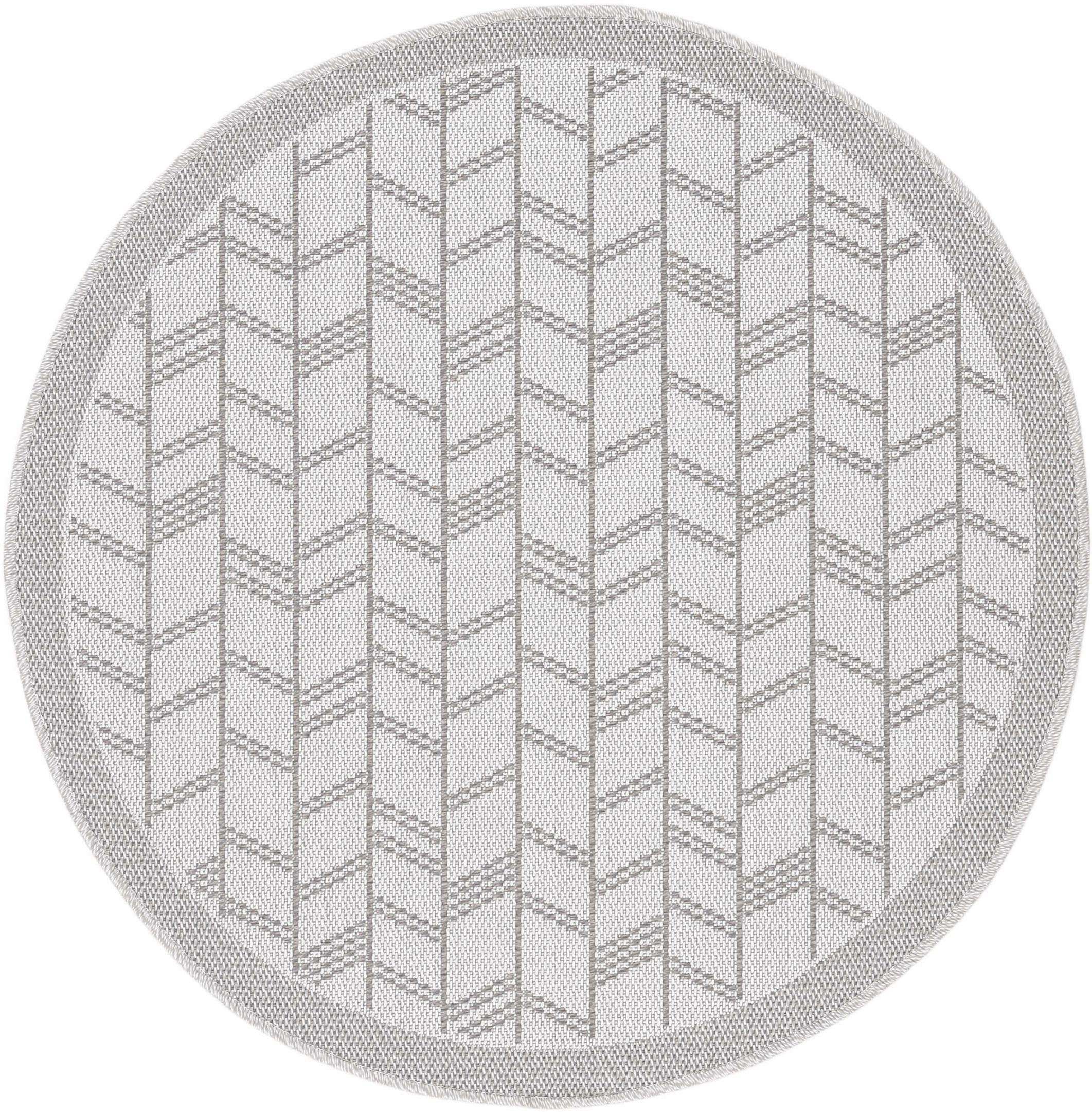CarpetFine Boho 102 Teppich Rund Beige Polypropylen Outdoor
