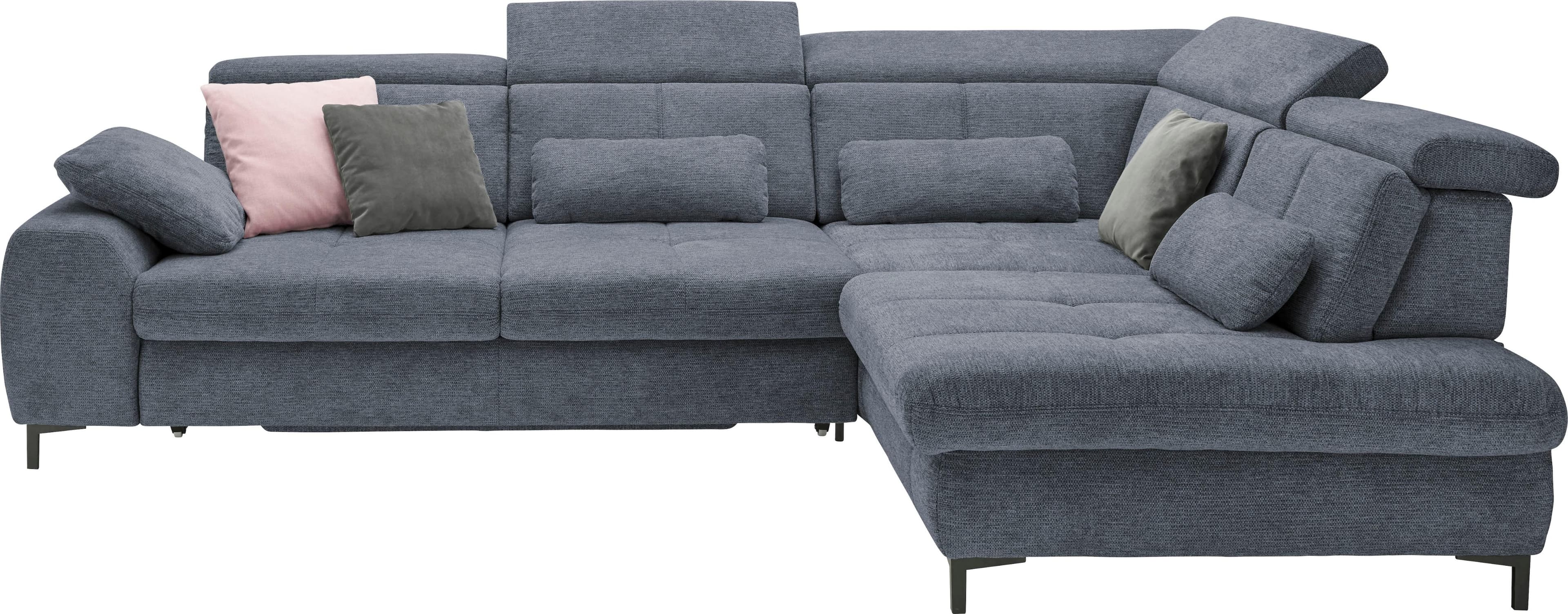 SET ONE BY MUSTERRING Ecksofa Famosa Navy mit Sitztiefenverstellung