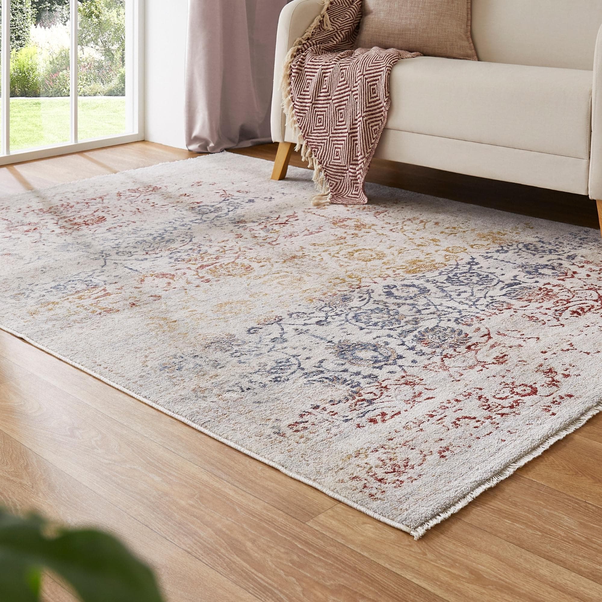 LUXOR LIVING Teppich Rocco Vintage-Look Creme Multi