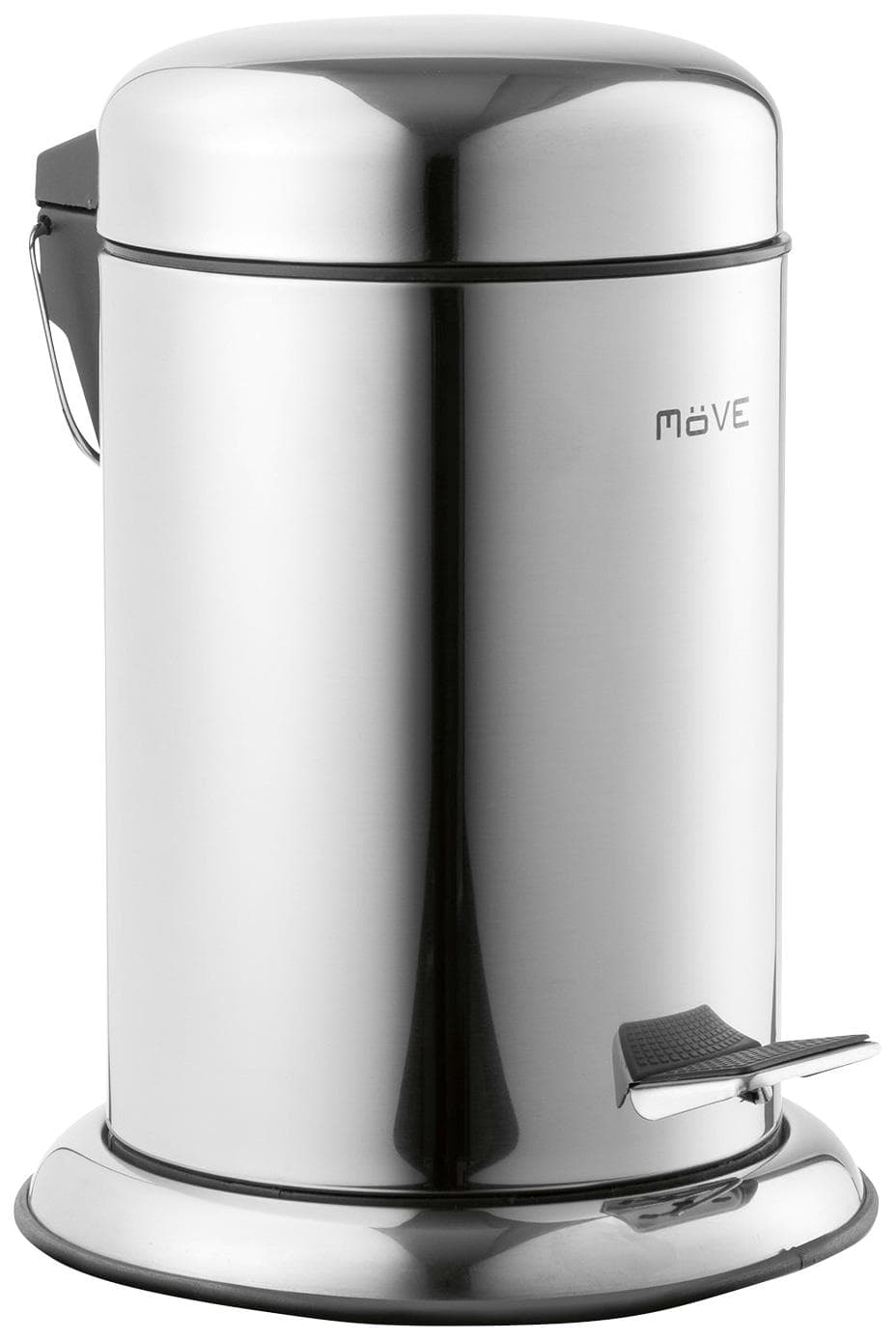 MÖVE Treteimer Push Silber Edelstahl 3 Liter