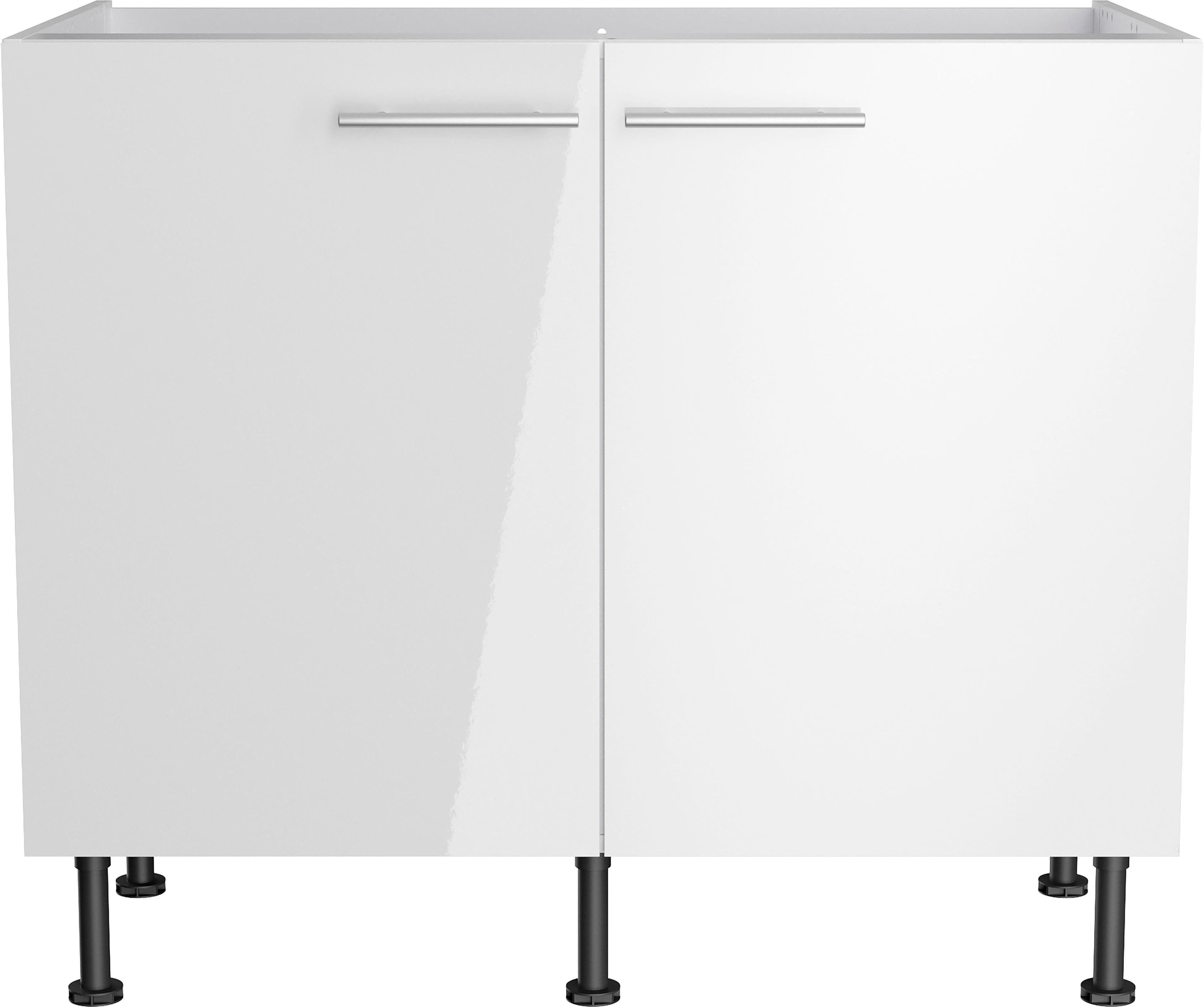 OPTIFIT Spülenschrank Klara Weiß 100cm Holzwerkstoff
