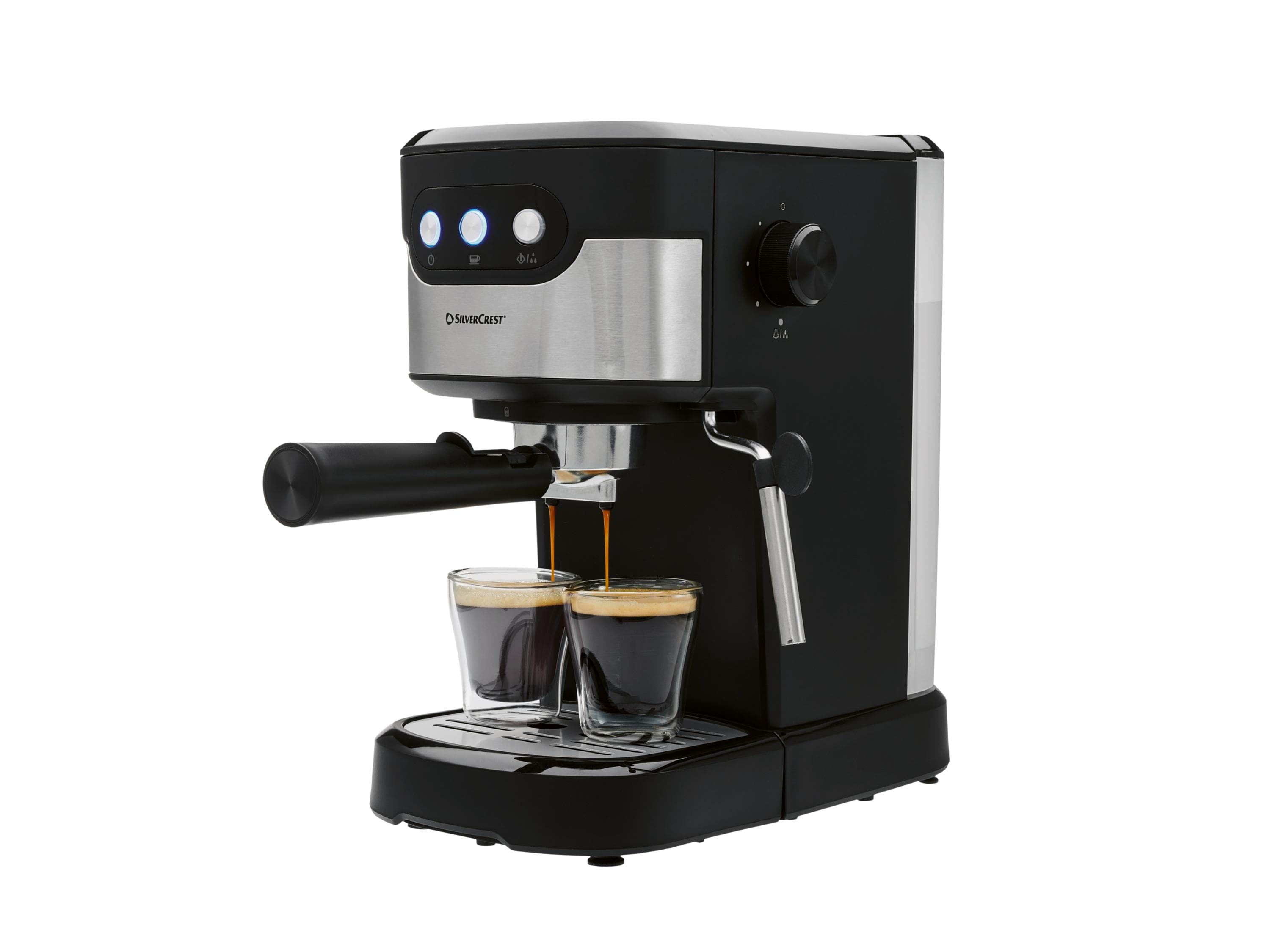 SILVERCREST Espressomaschine mit Siebträgersystem 15-bar Pumpendruck