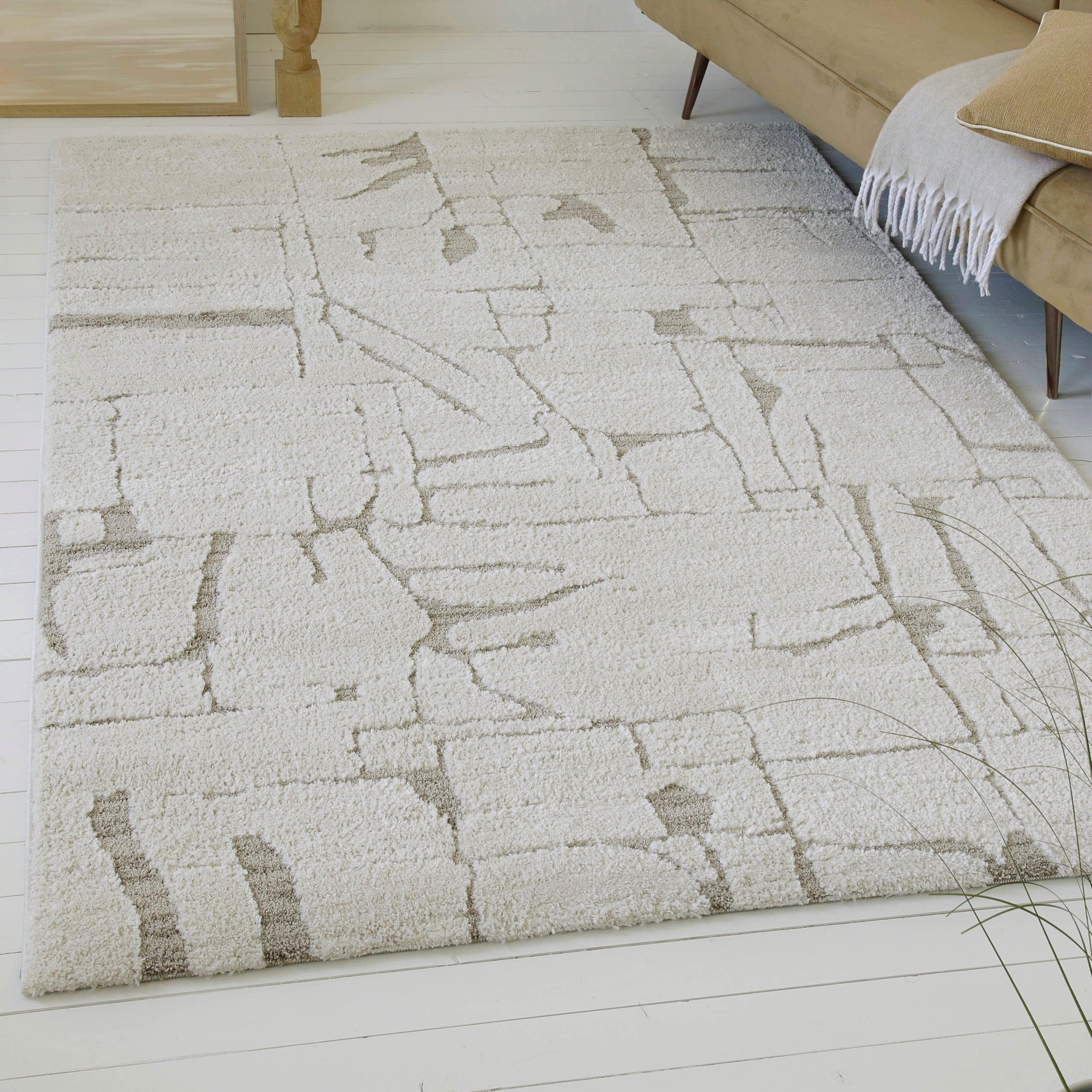 OTTO HOME Teppich Serin Beige Modern Hoch-Tief-Effekt