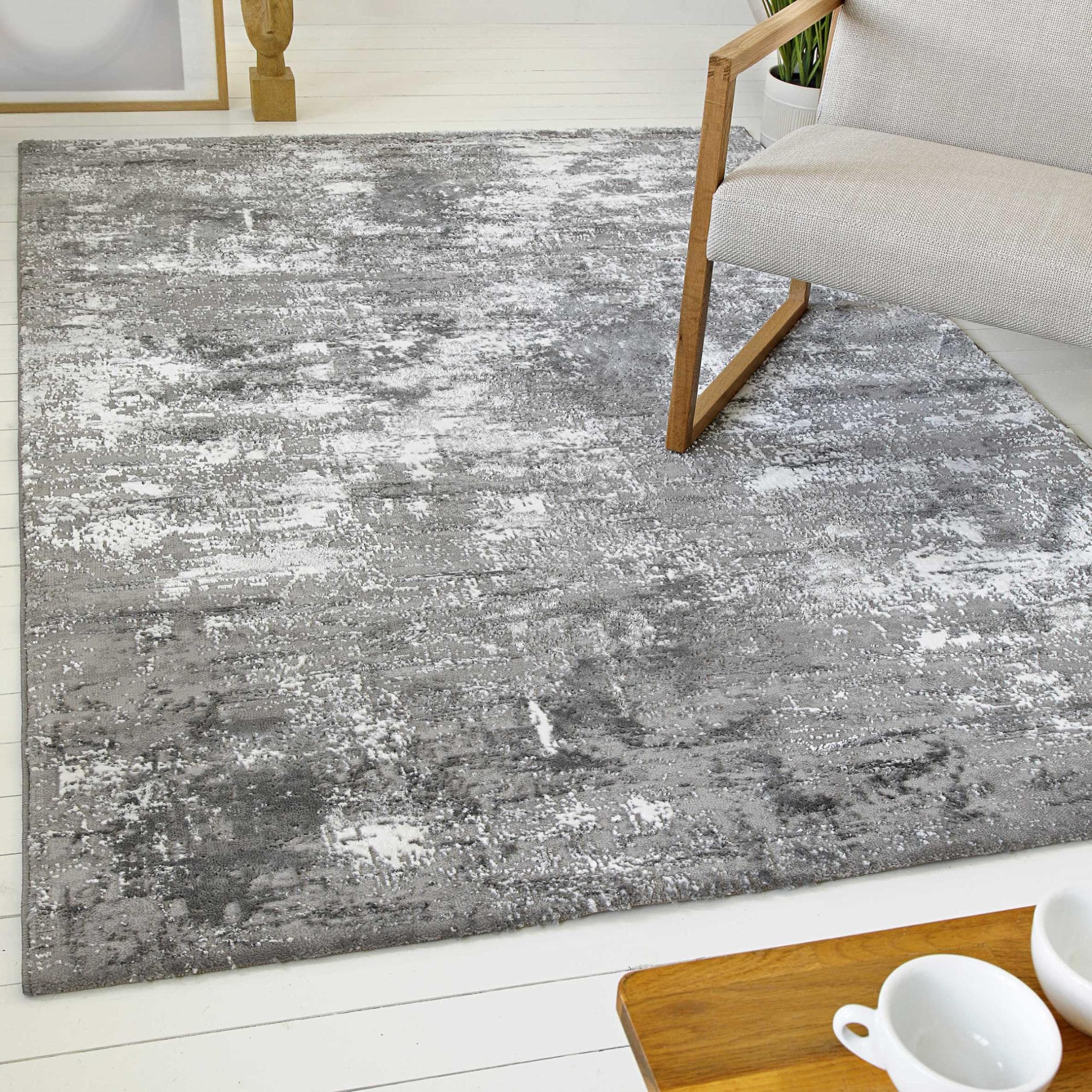 Teppich OTTO HOME Aeliana Grau Skandi Vintage Kurzflor