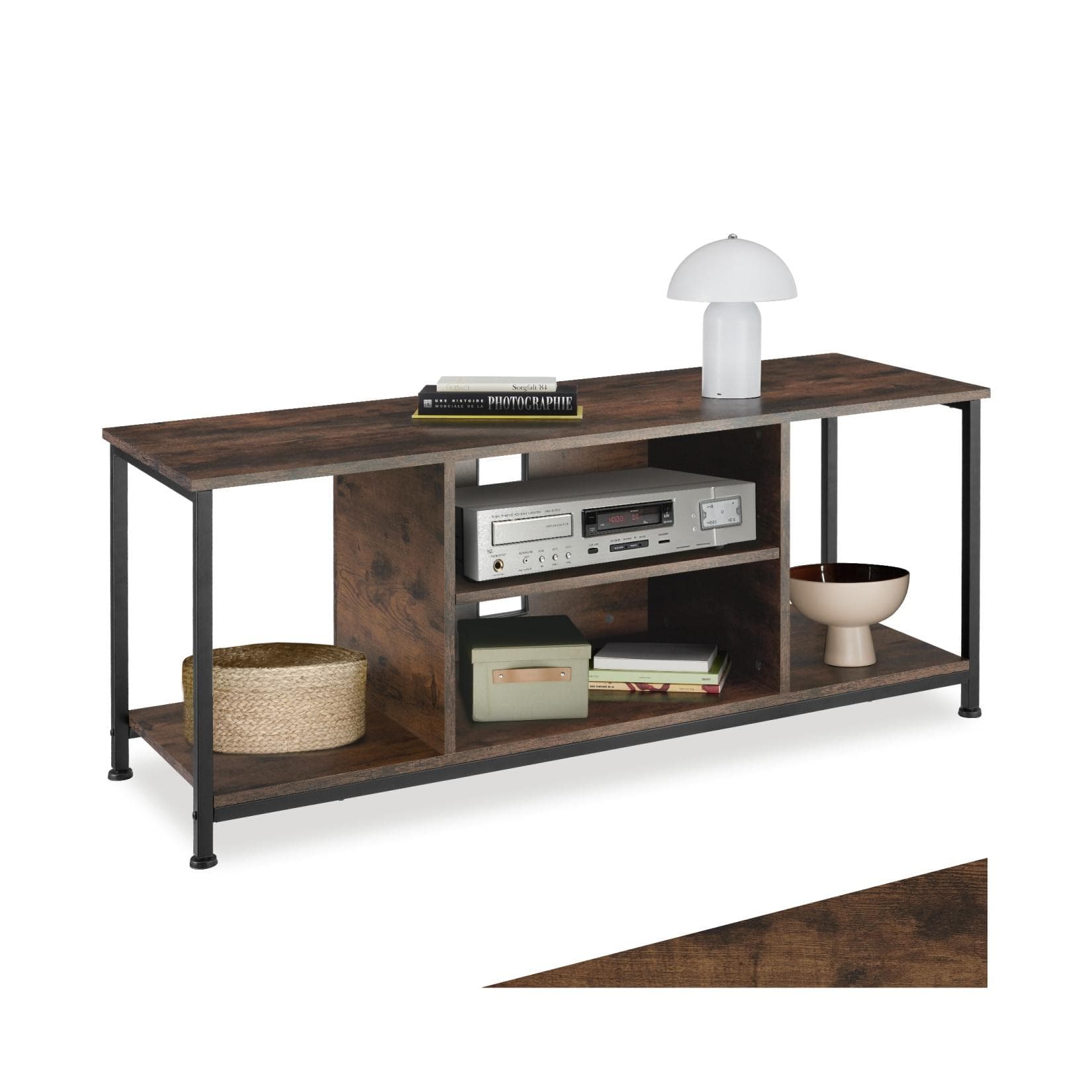 tectake Lowboard TV-Regal Industrial Style Braun