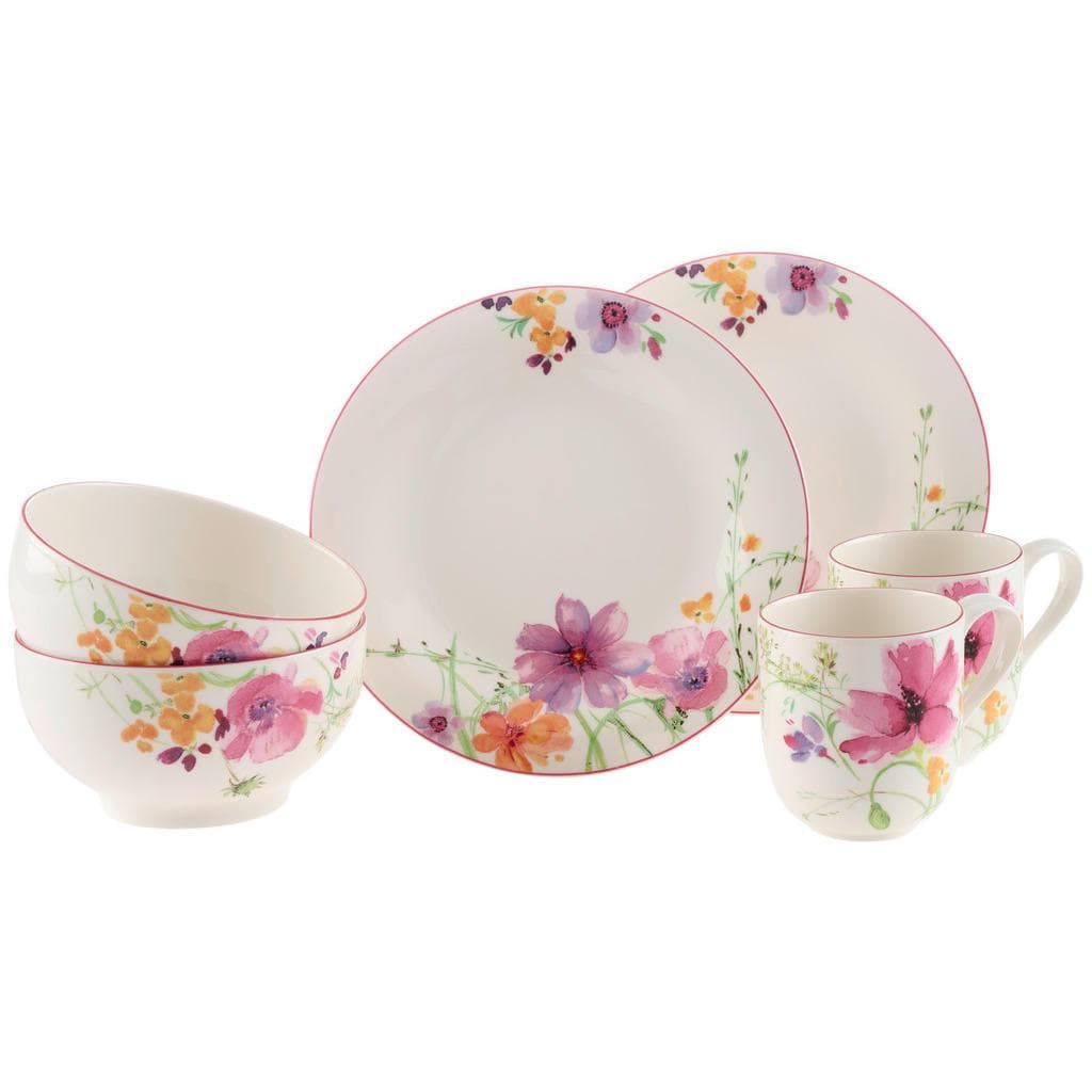 Villeroy & Boch Frühstücksservice Mariefleur Basic 6-teilig Mehrfarbig Keramik