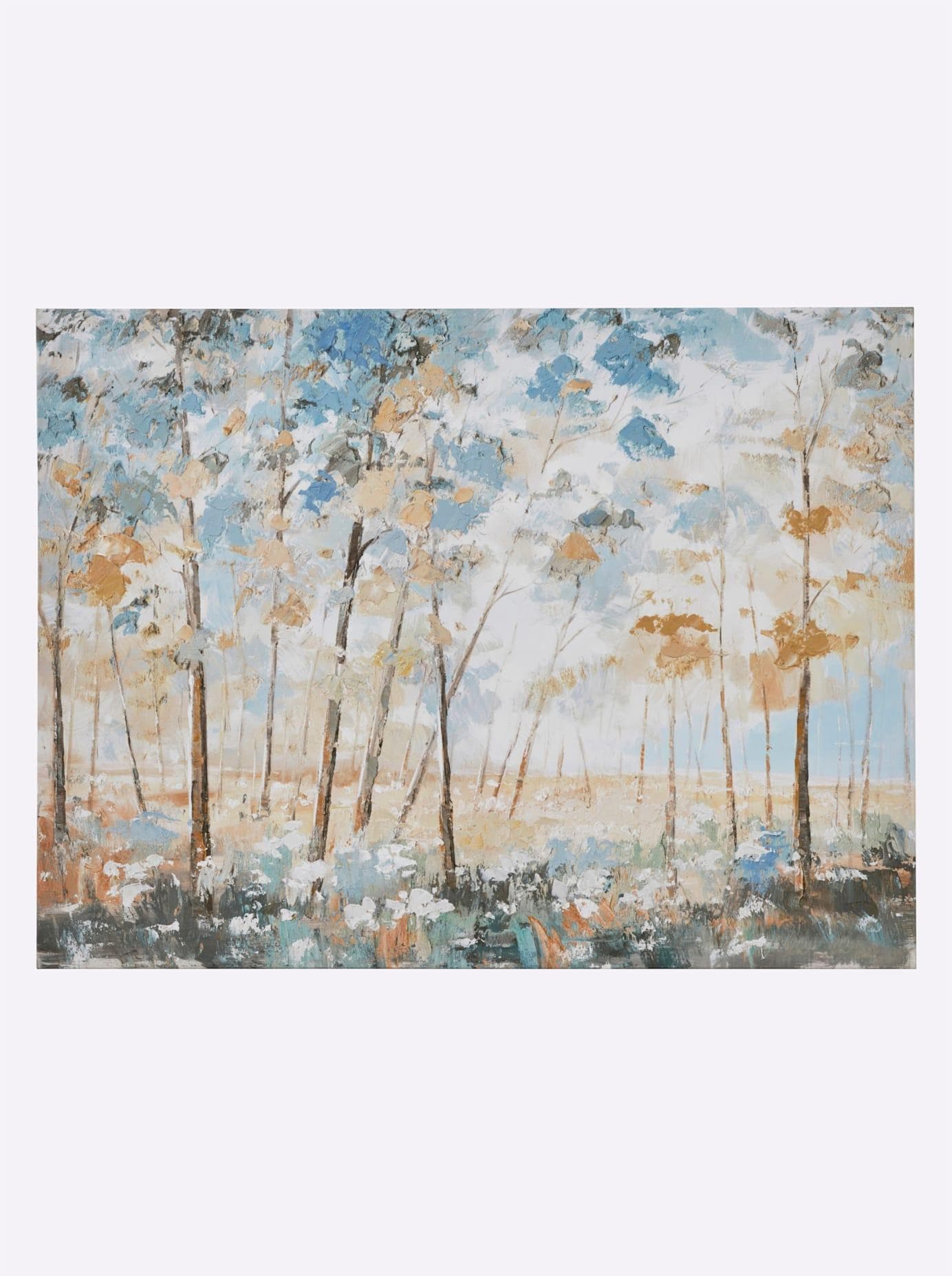 Bild Blau Natur Kunstdruck Leinwand Holzrahmen 120x90cm