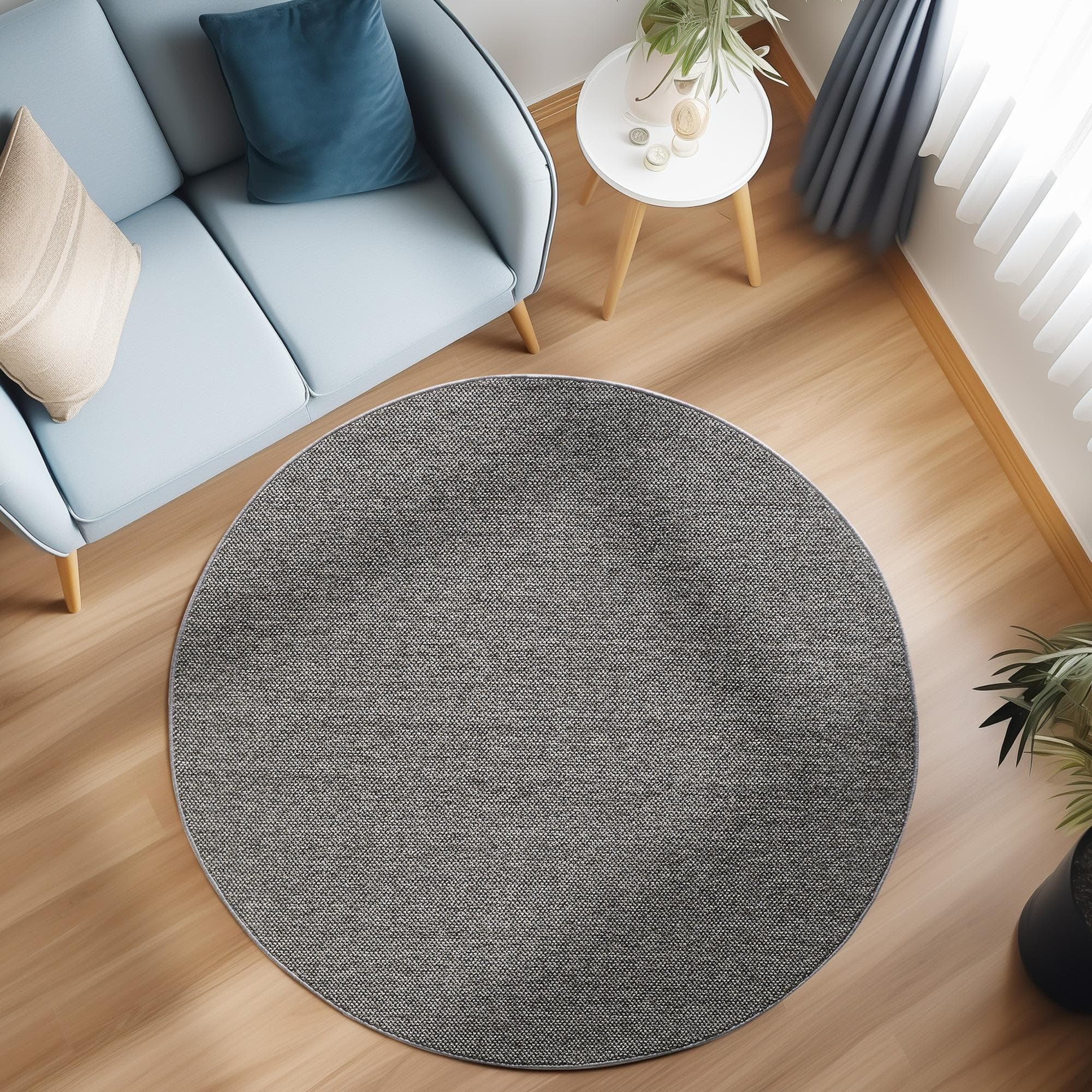 Ayyildiz Teppiche Loom 4300 Grau Runder Teppich Polypropylen