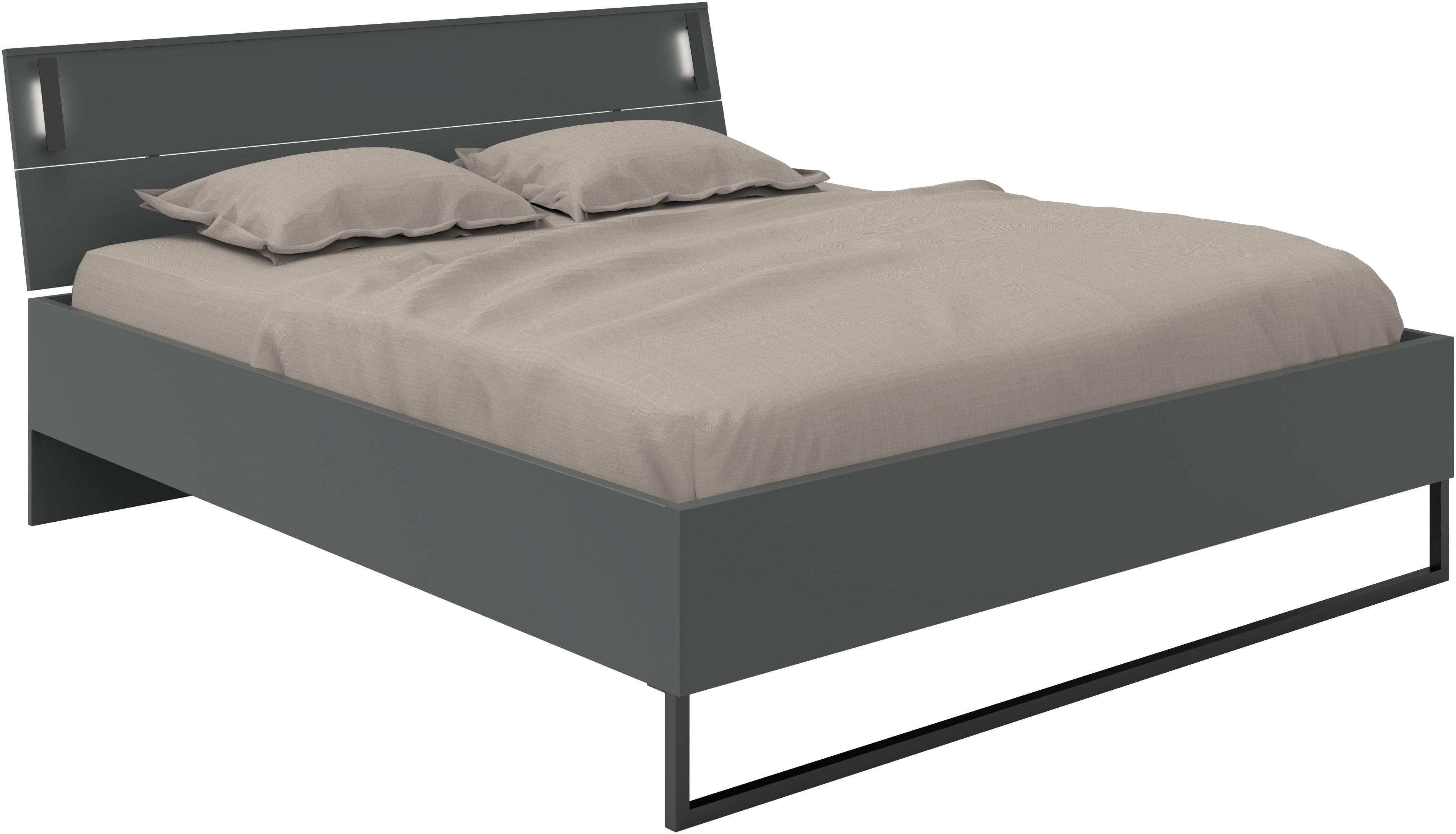 Wimex Futonbett Tilburg Grau mit LED Beleuchtung S0GDV0HB