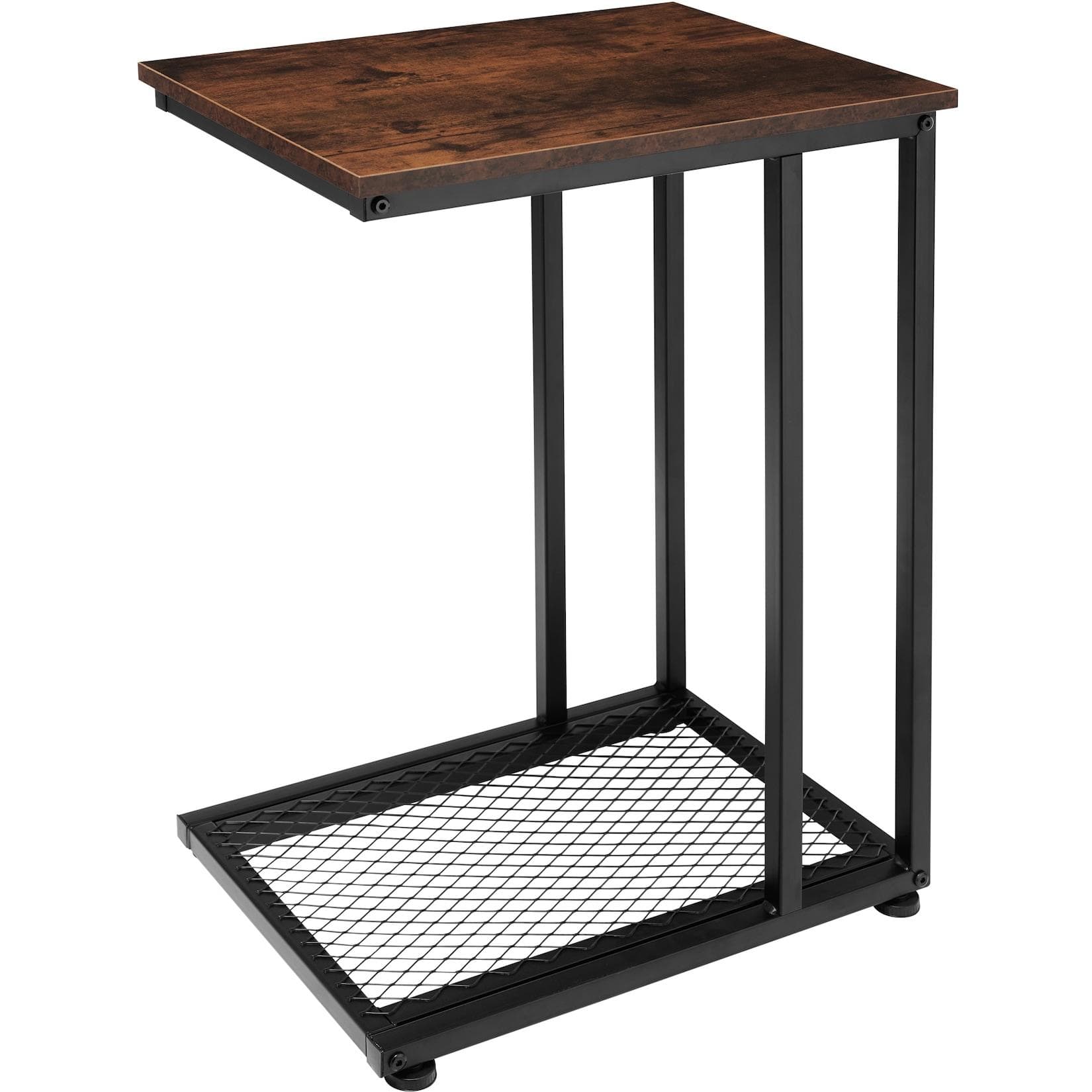 tectake® Beistelltisch Industrial Style C-Form