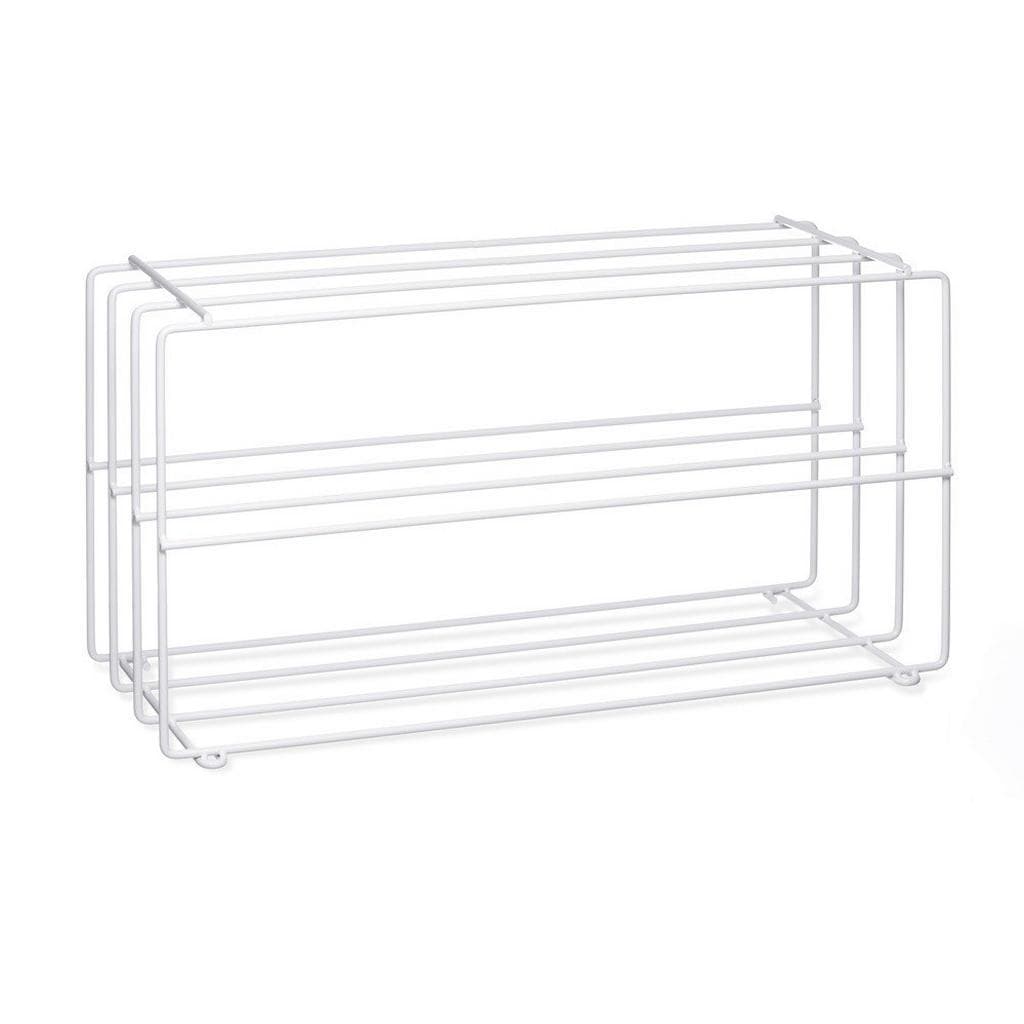 Mid.you Schuhregal Weiß Metall Erweiterbar